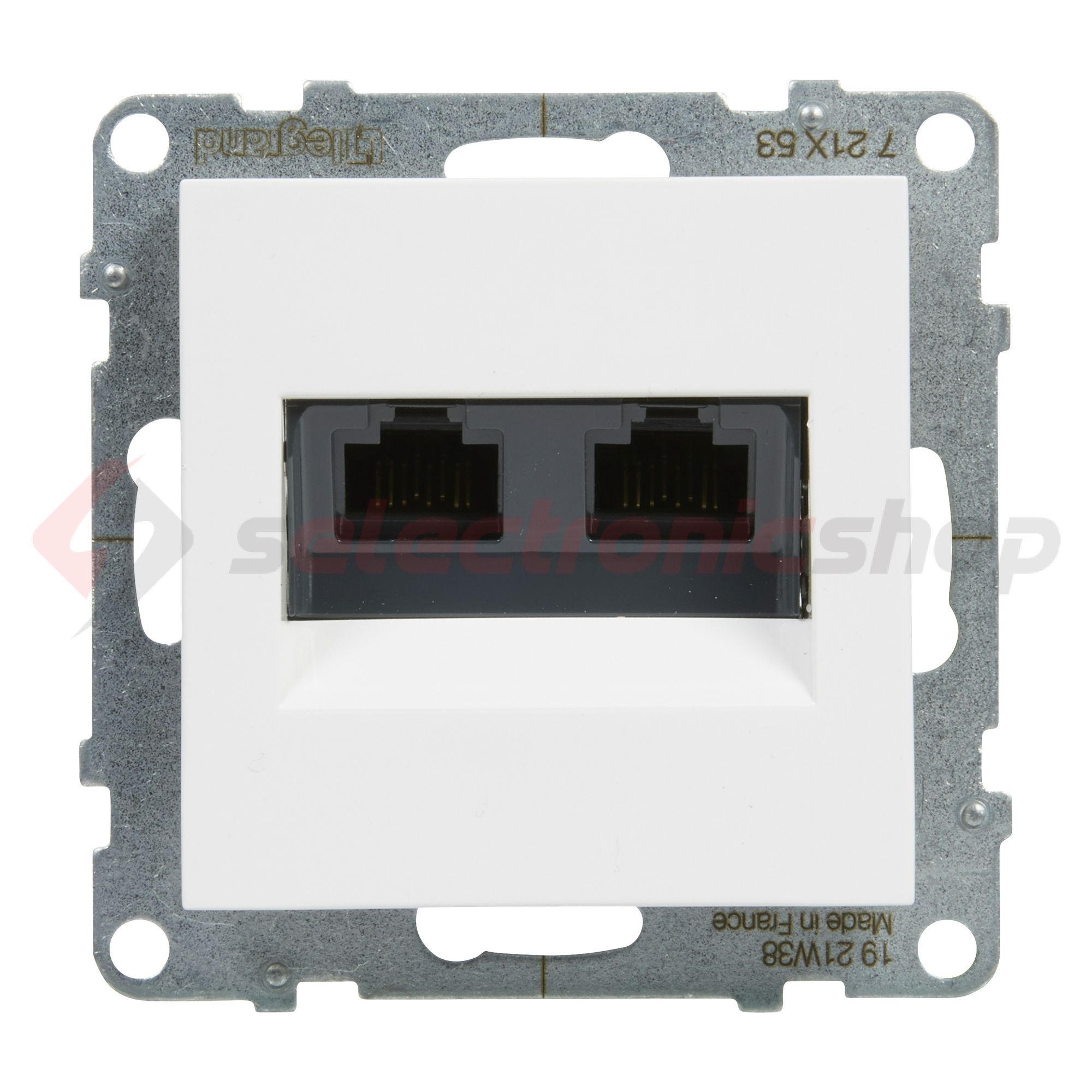 Suno adatcsatlakozó dugalj UTP 2xRJ45 8(8) Cat6 fehér LEGRAND - 721153