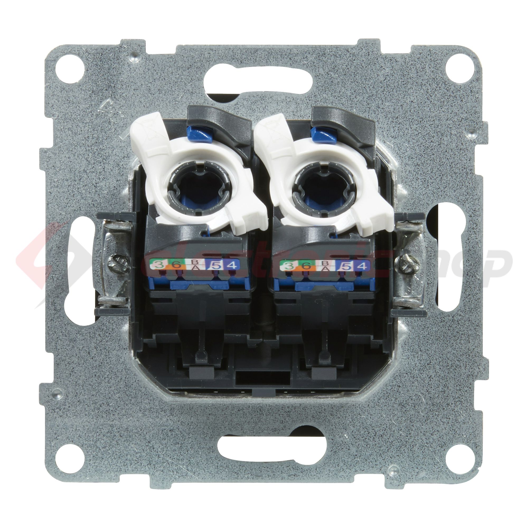 Suno adatcsatlakozó dugalj UTP 2xRJ45 8(8) Cat6 fekete LEGRAND - 721453