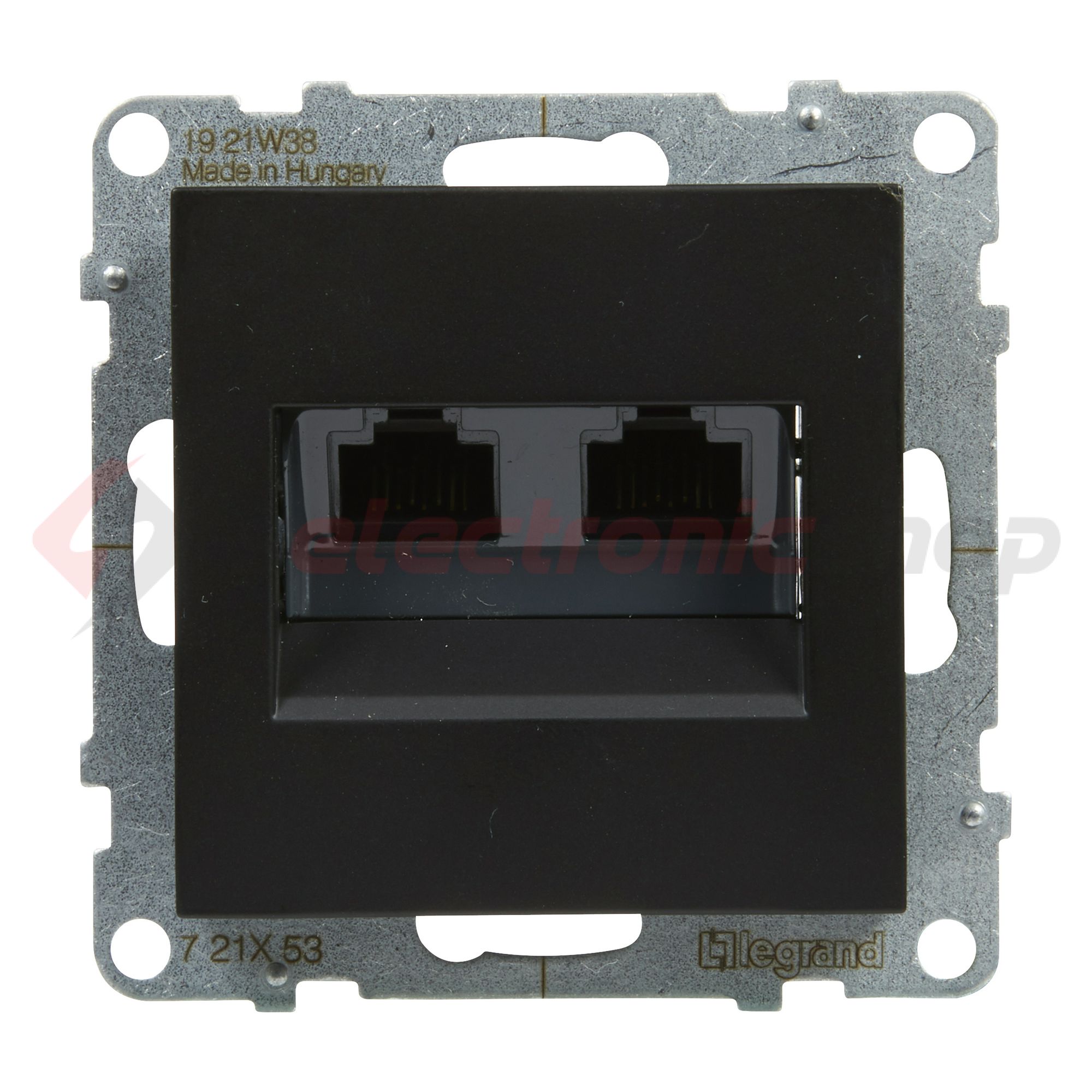 Suno adatcsatlakozó dugalj UTP 2xRJ45 8(8) Cat6 fekete LEGRAND - 721453