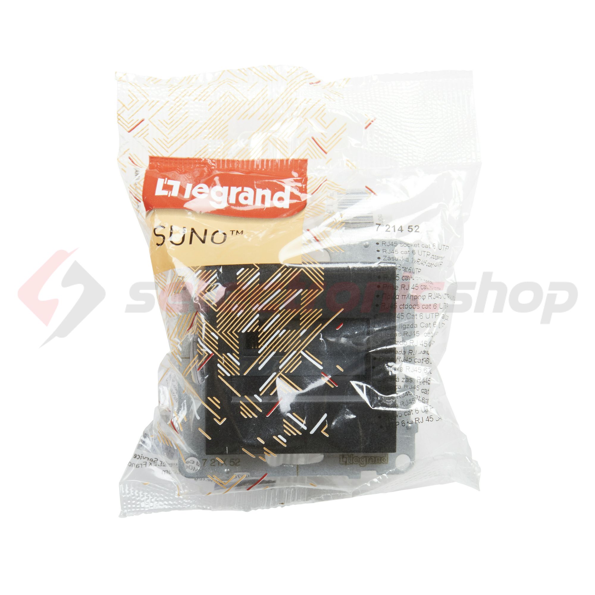 Suno adatcsatlakozó dugalj UTP RJ45 8(8) Cat6 fekete LEGRAND - 721452