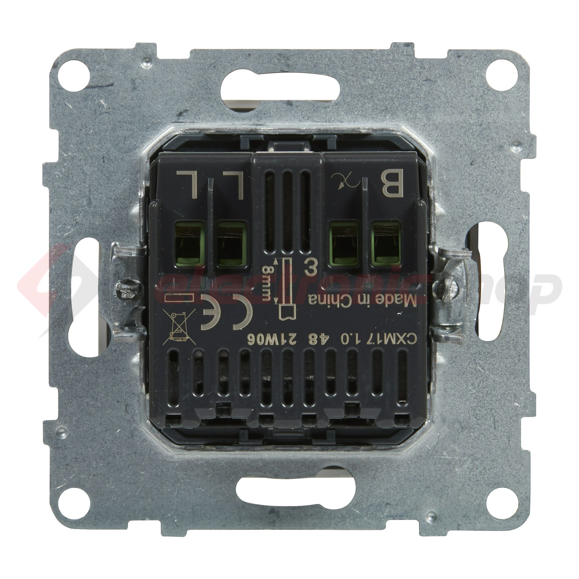 Suno fényerőszabályzó 2vez. betét közp. fedéllel forgatógomb fehér 5-300W süllyesztett LEGRAND - 721179