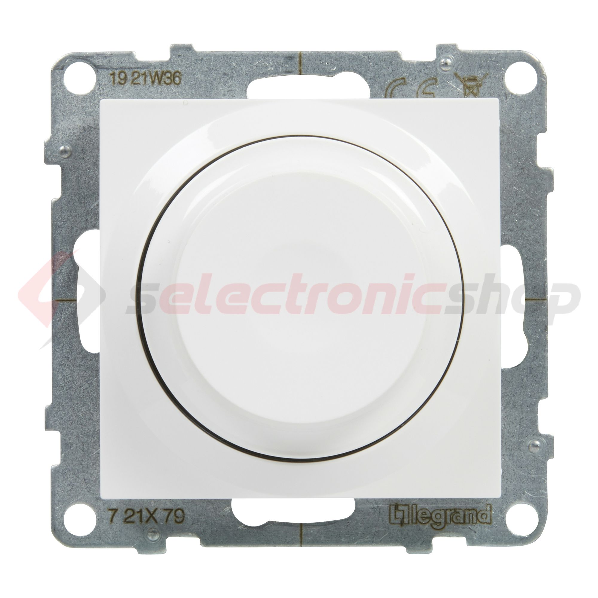 Suno fényerőszabályzó 2vez. betét közp. fedéllel forgatógomb fehér 5-300W süllyesztett LEGRAND - 721179