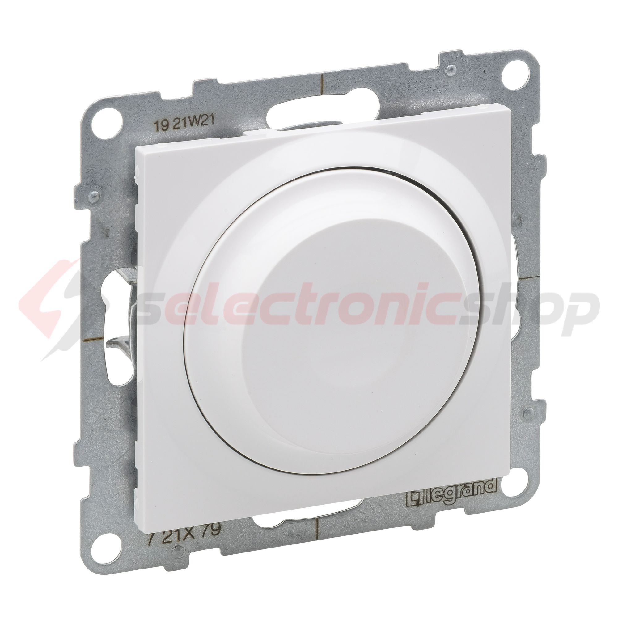 Suno fényerőszabályzó 2vez. betét közp. fedéllel forgatógomb fehér 5-300W süllyesztett LEGRAND - 721179