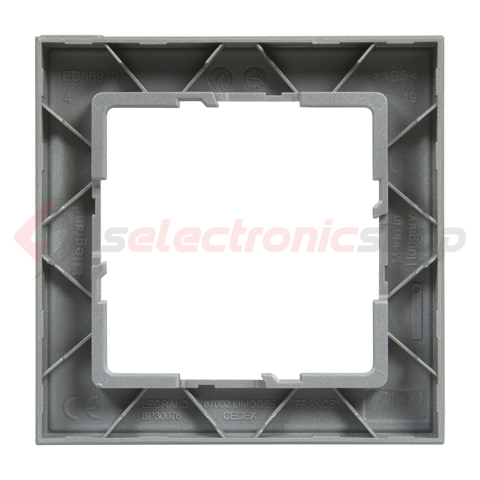 Suno keret 1-egység vízszintes és függőleges műanyag alumínium kefélt LEGRAND - 721561