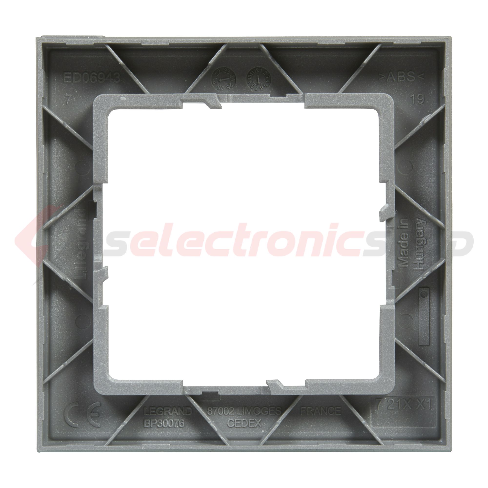 Suno keret 1-egység vízszintes és függőleges műanyag alumínium lakkozott LEGRAND - 721511