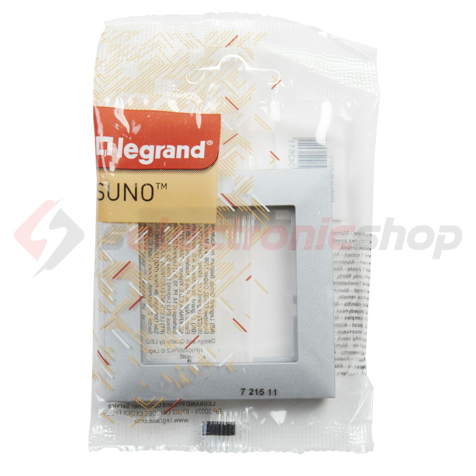 Suno keret 1-egység vízszintes és függőleges műanyag alumínium lakkozott LEGRAND - 721511