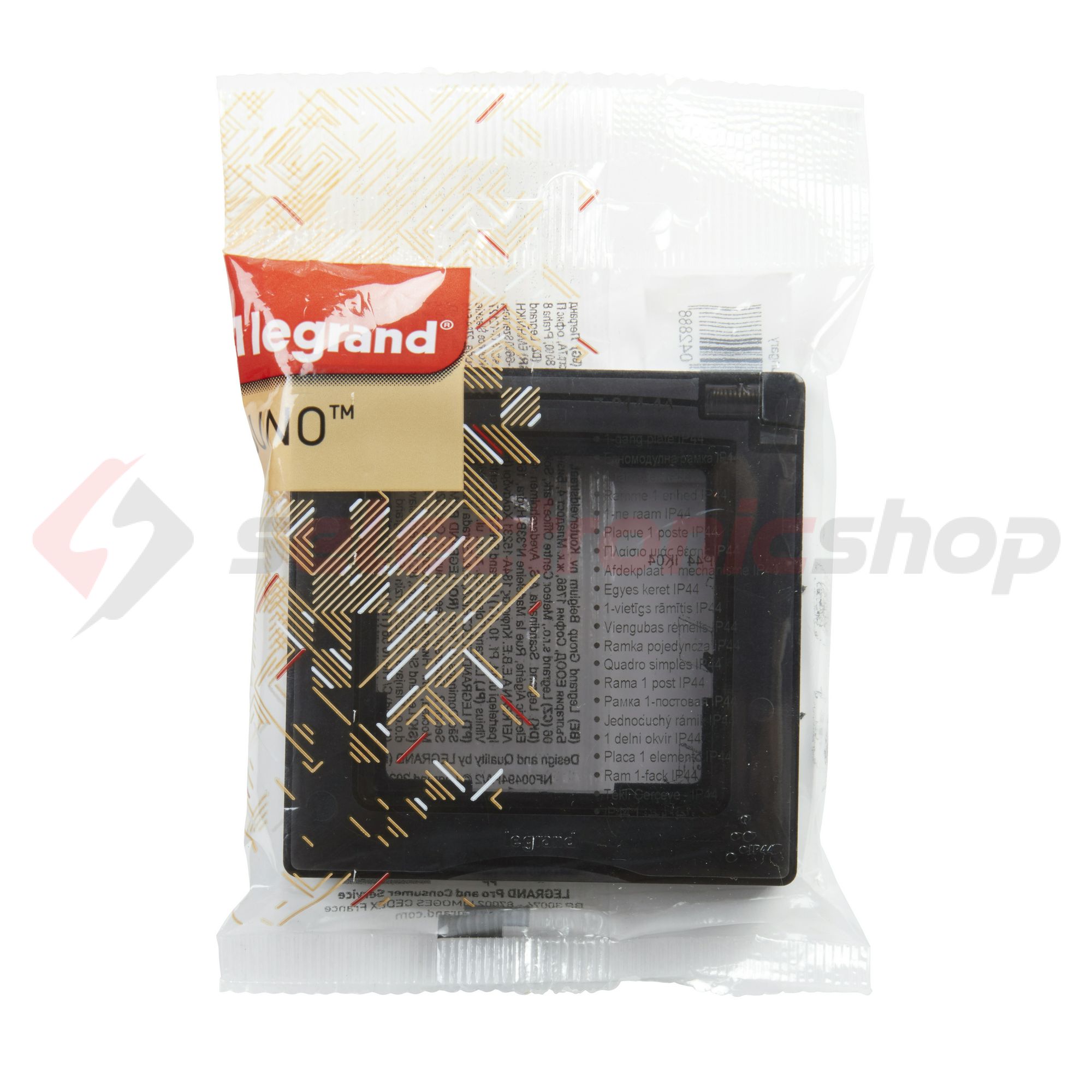 Suno keret 1-egység vízszintes és függőleges műanyag fekete csapófedeles LEGRAND - 721444