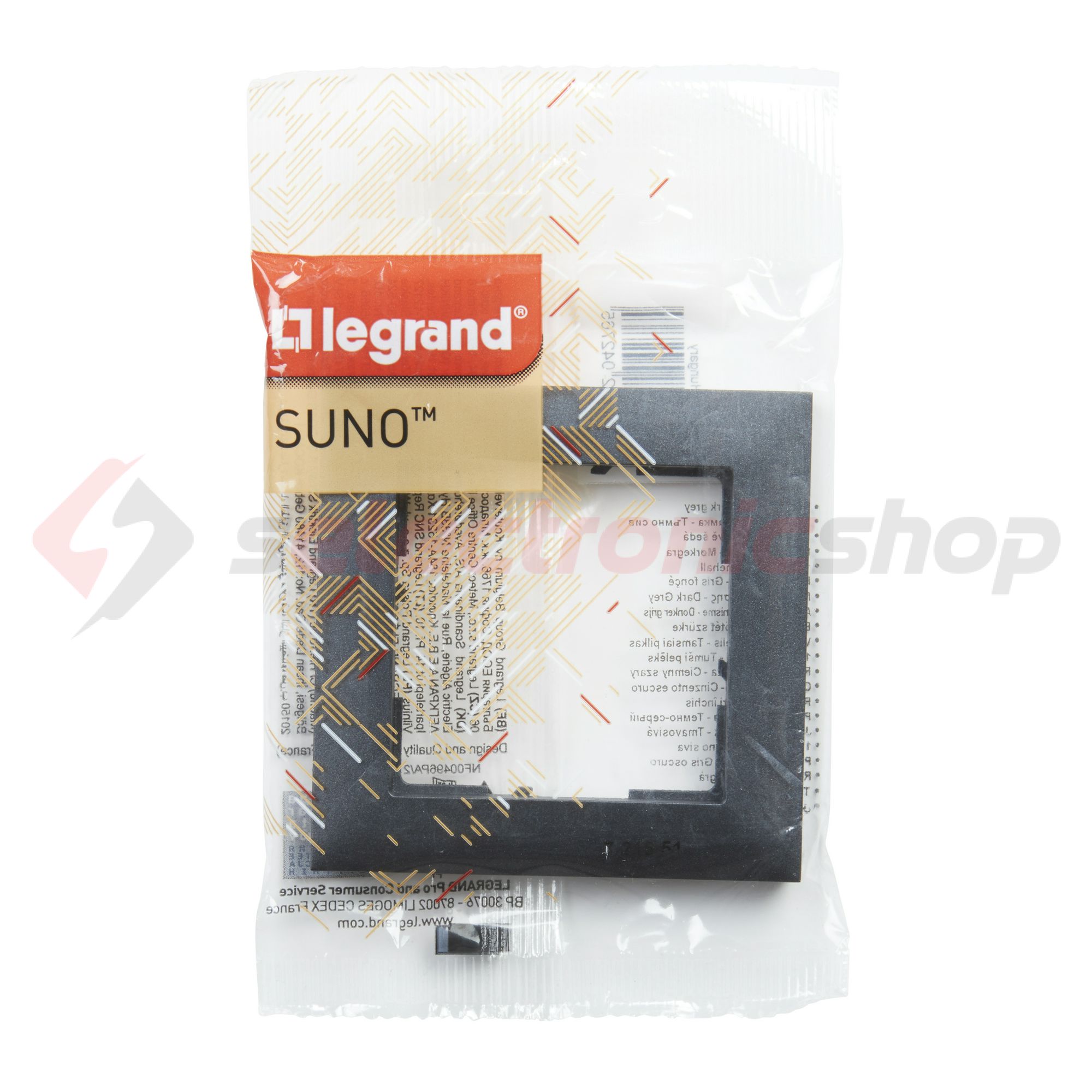 Suno keret 1-egység vízszintes és függőleges műanyag szürke lakkozott LEGRAND - 721551