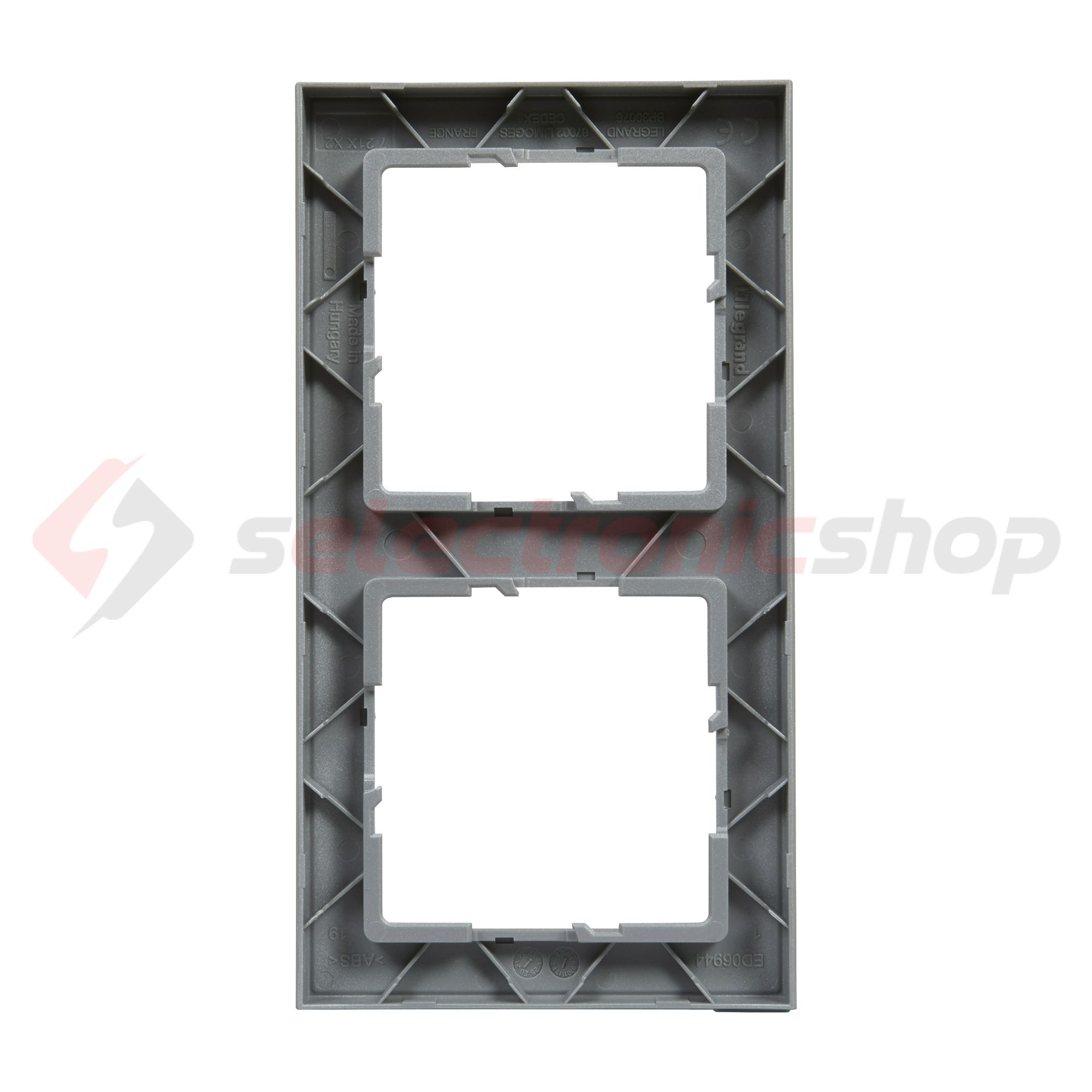 Suno keret 2-egység vízszintes és függőleges műanyag alumínium kefélt LEGRAND - 721562