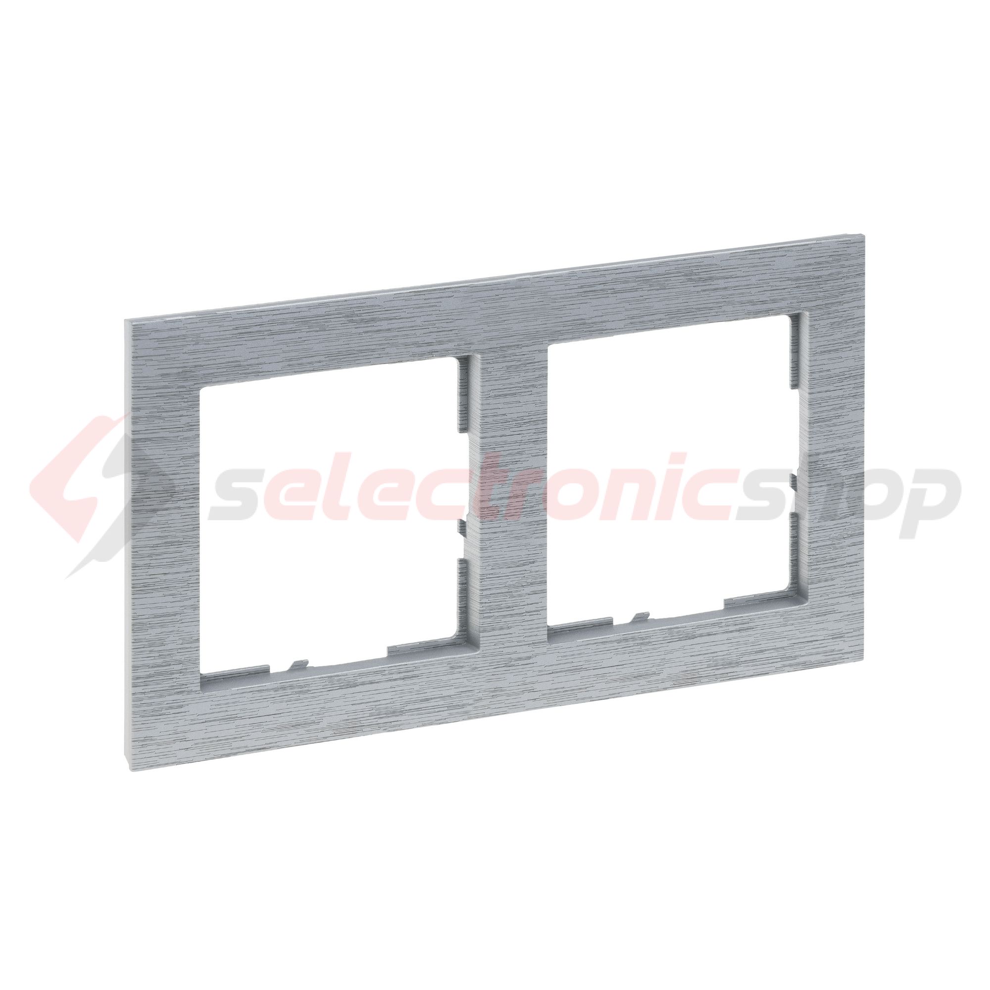 Suno keret 2-egység vízszintes és függőleges műanyag alumínium kefélt LEGRAND - 721562