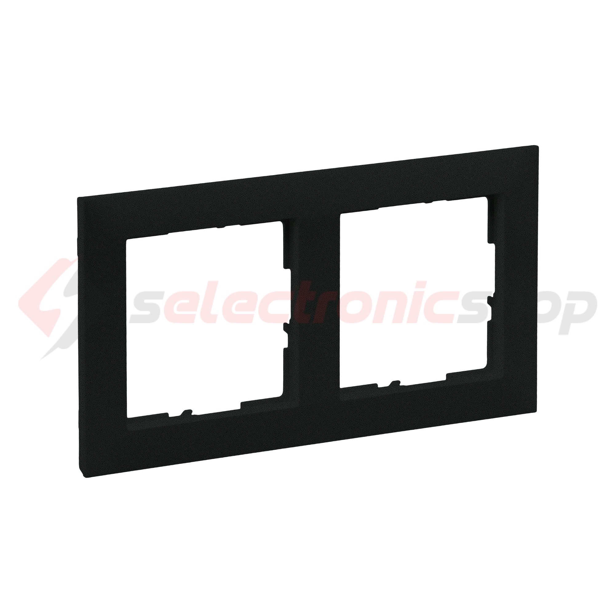 Suno keret 2-egység vízszintes és függőleges műanyag fekete lakkozott LEGRAND - 721522