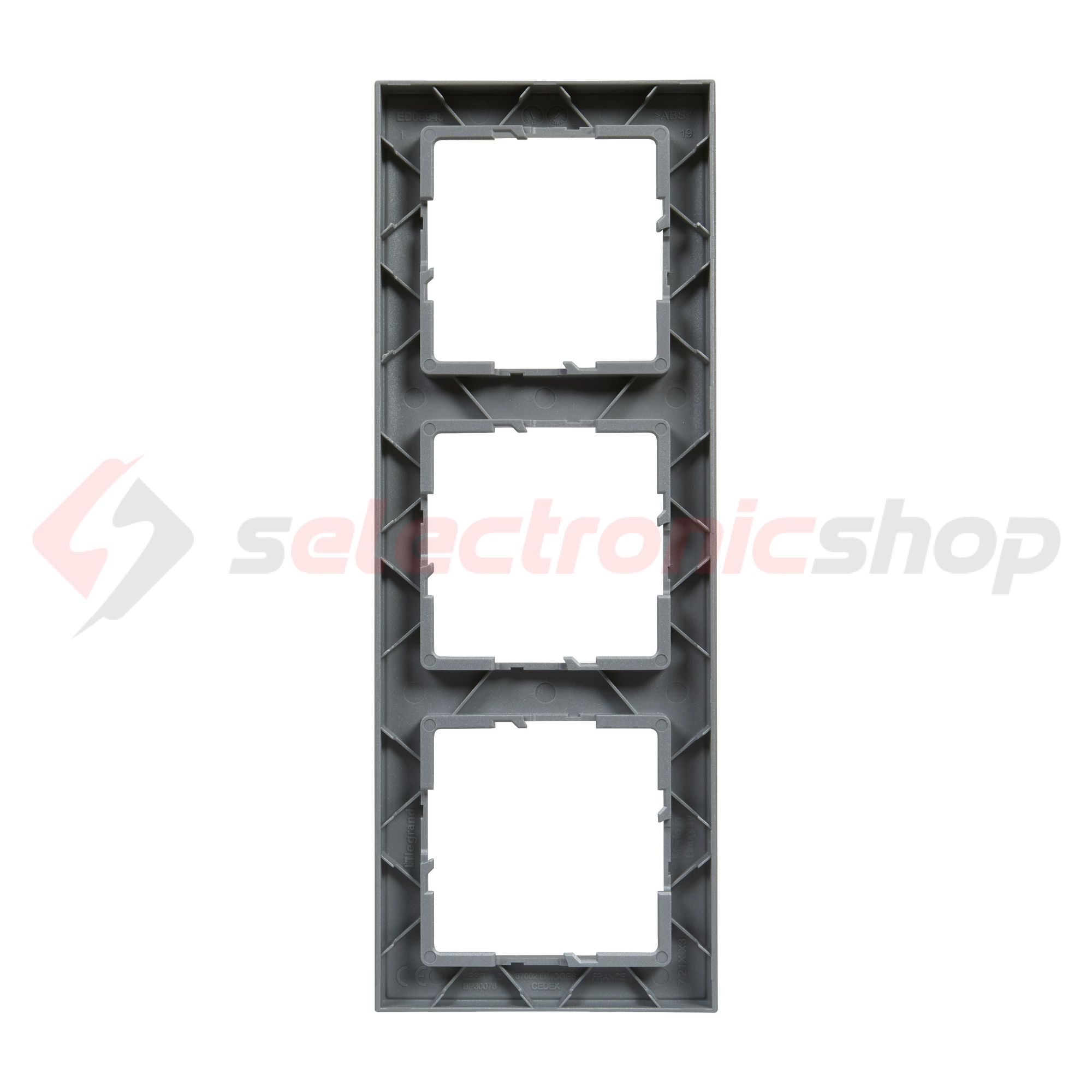 Suno keret 3-egység vízszintes és függőleges műanyag alumínium lakkozott LEGRAND - 721513