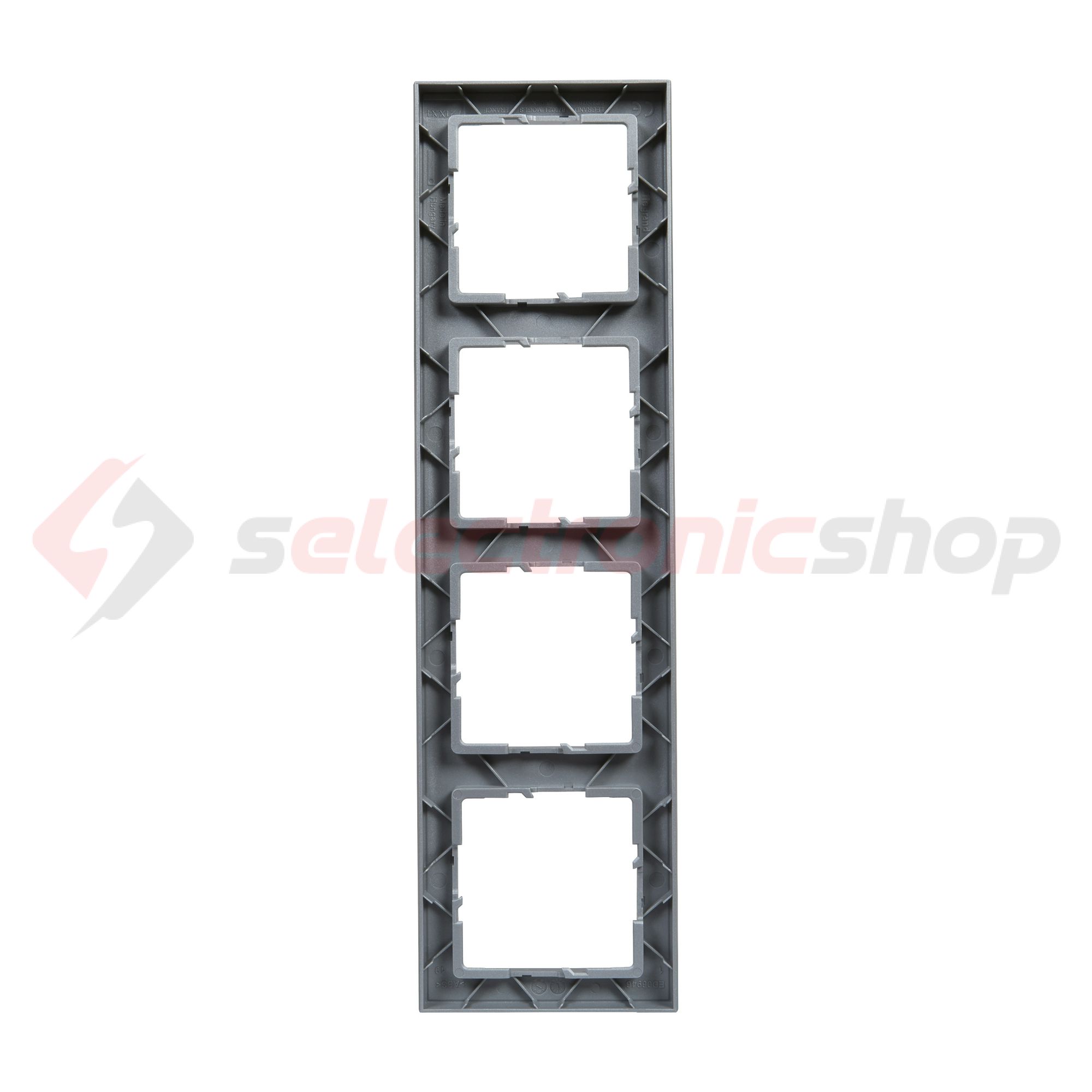 Suno keret 4-egység vízszintes és függőleges műanyag alumínium lakkozott LEGRAND - 721514