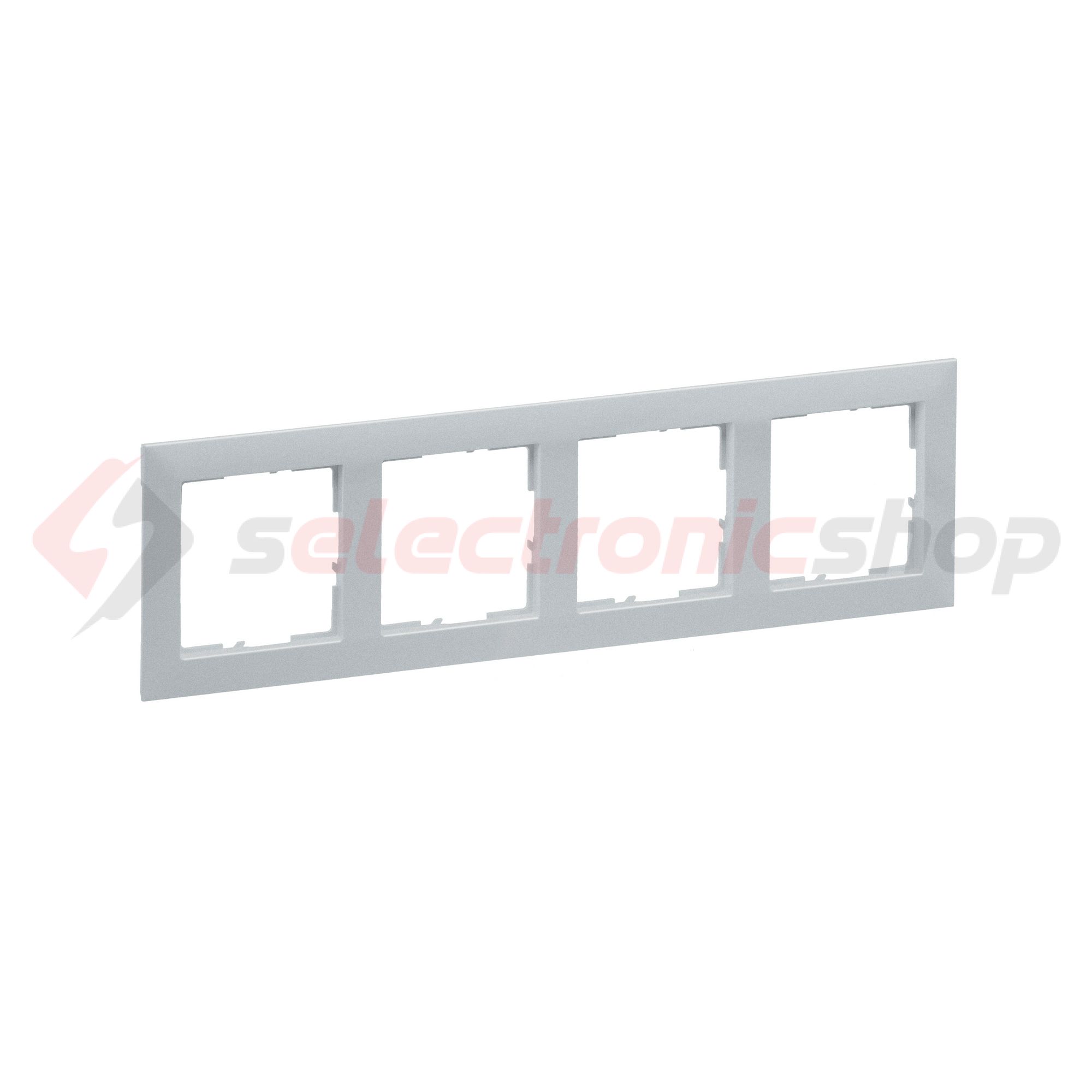 Suno keret 4-egység vízszintes és függőleges műanyag alumínium lakkozott LEGRAND - 721514