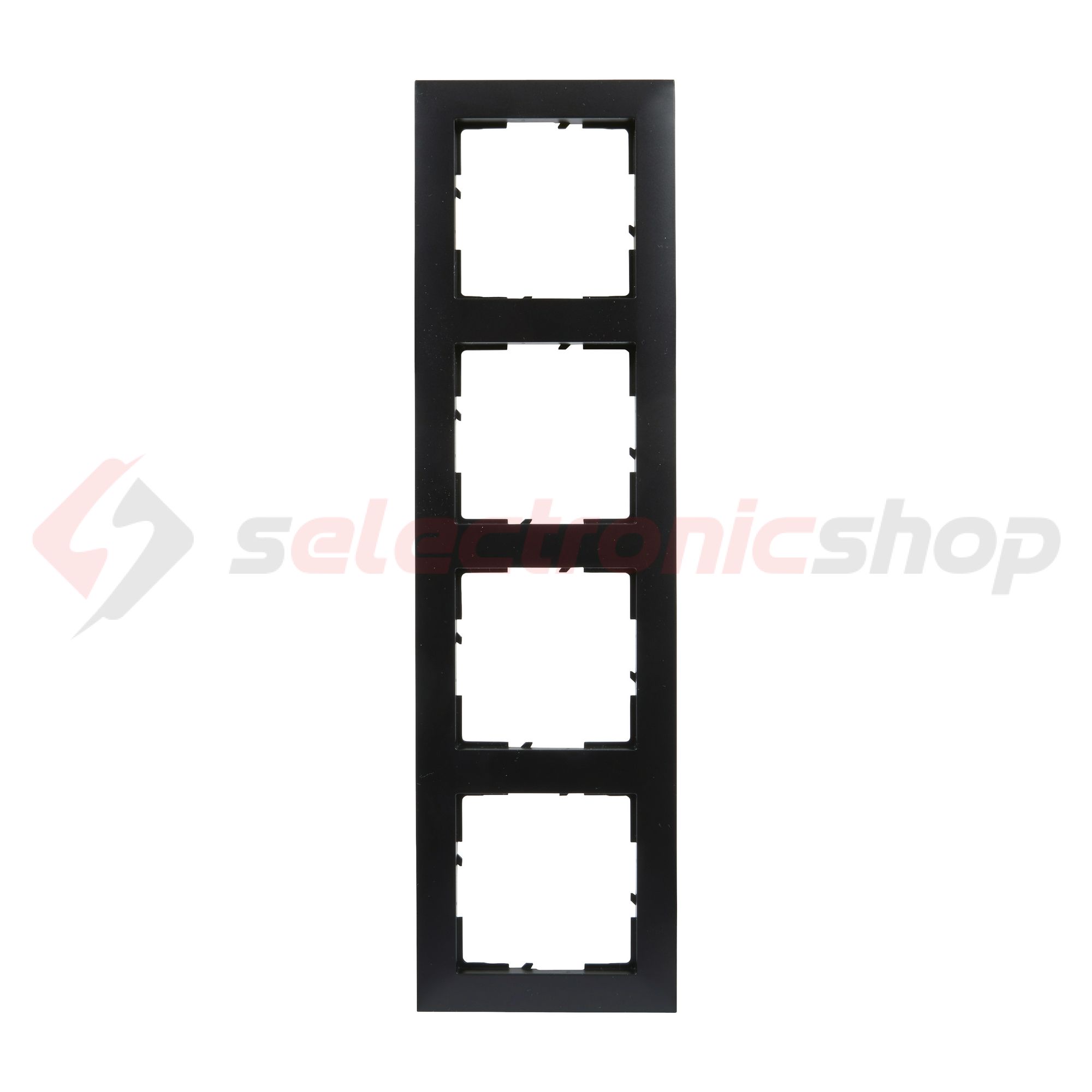 Suno keret 4-egység vízszintes és függőleges műanyag fekete lakkozott LEGRAND - 721524