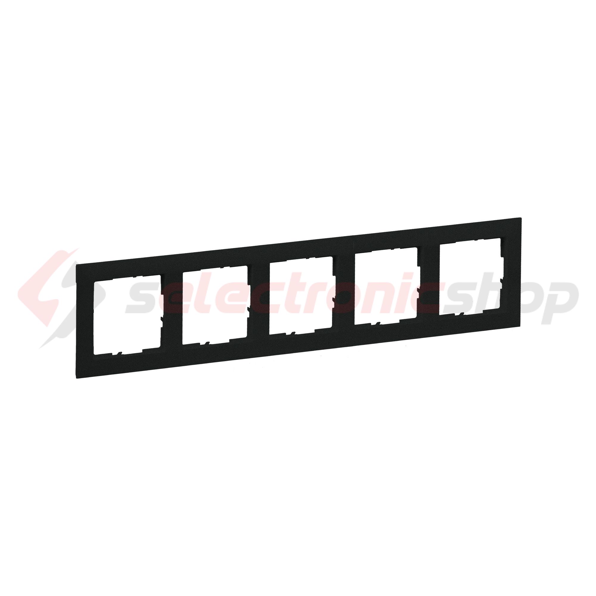 Suno keret 5-egység vízszintes és függőleges műanyag fekete lakkozott LEGRAND - 721525