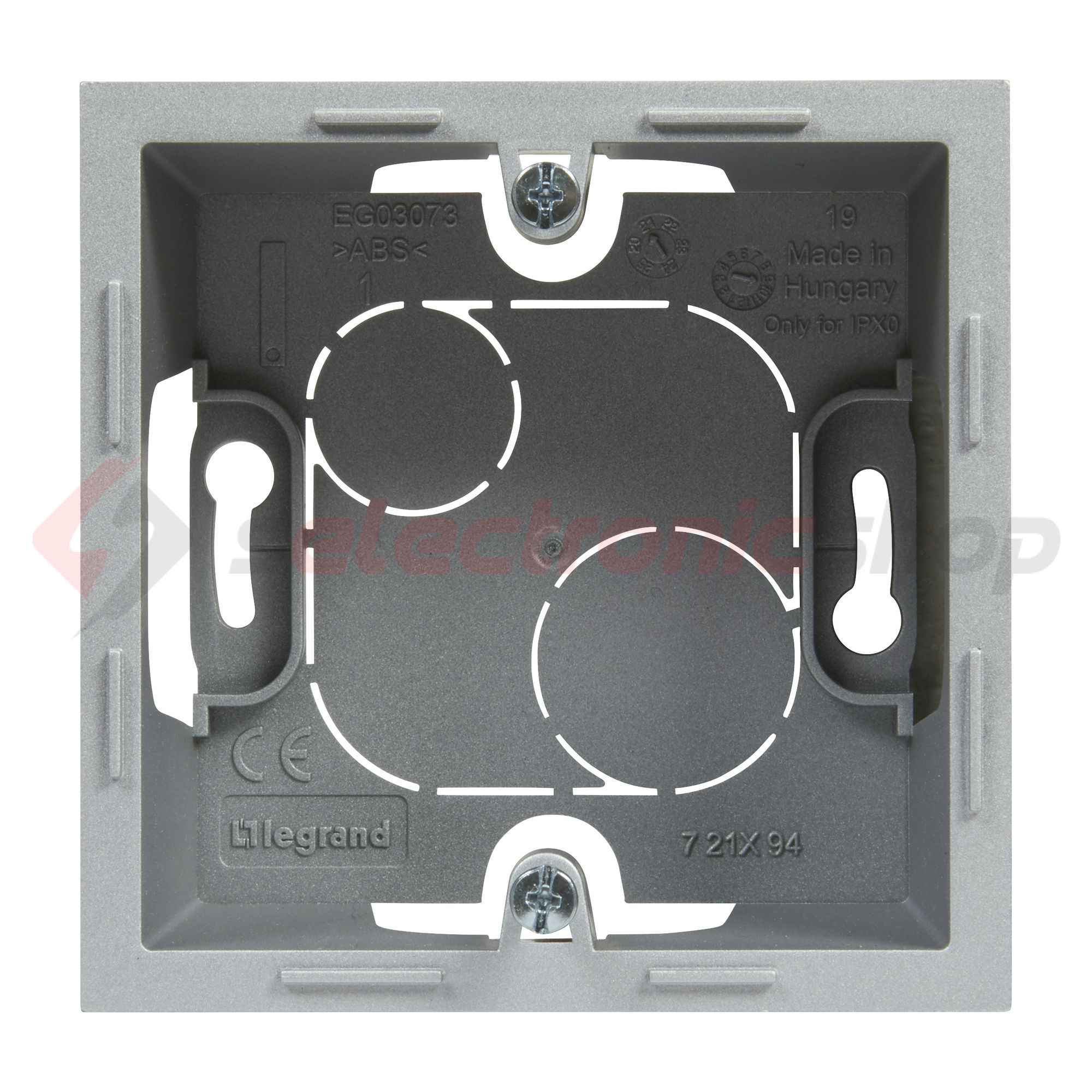 Suno kiemelődoboz 1-egység vízszintes és függőleges alumínium négyszögletes műanyag IP2X LEGRAND - 721394