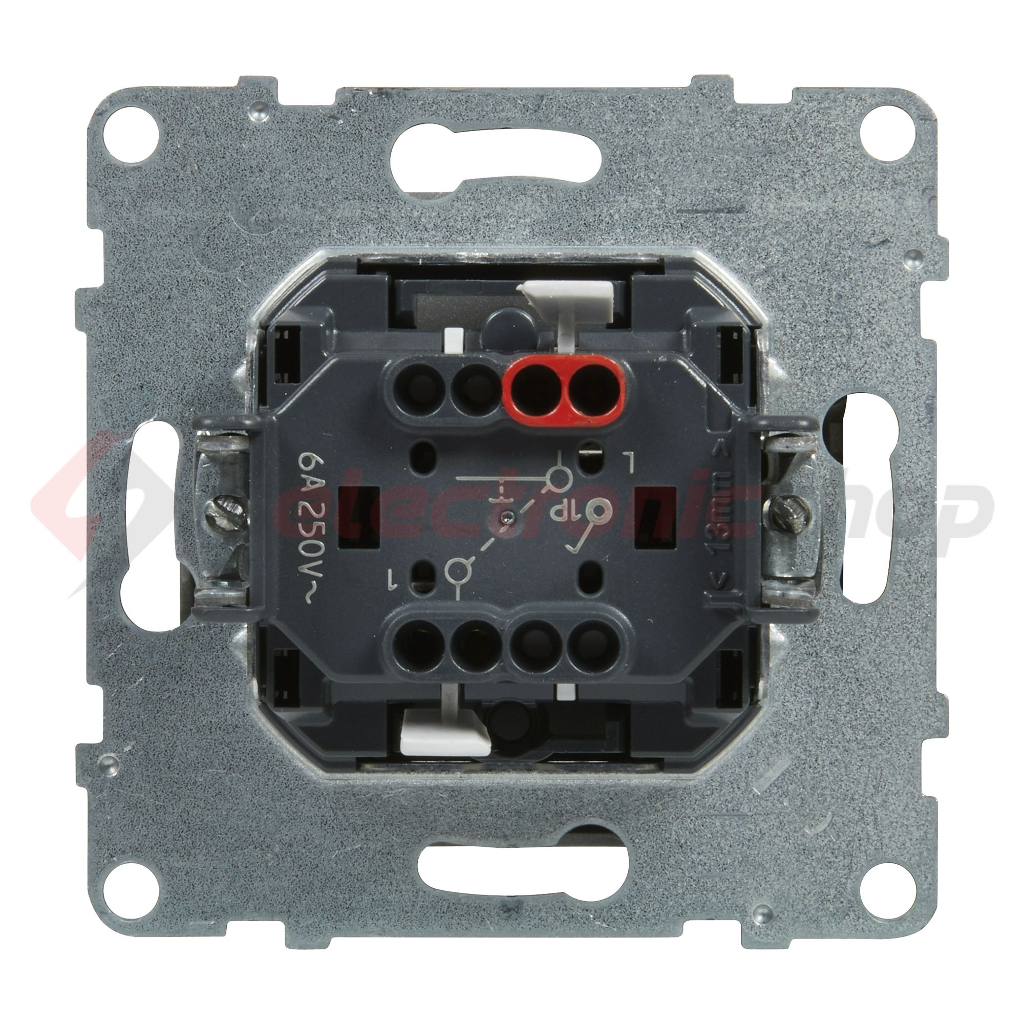 Suno N101 nyomó betét közp. fedéllel 1- nyomógomb 1z alumínium IP20 süllyesztett dmax. LEGRAND - 721309