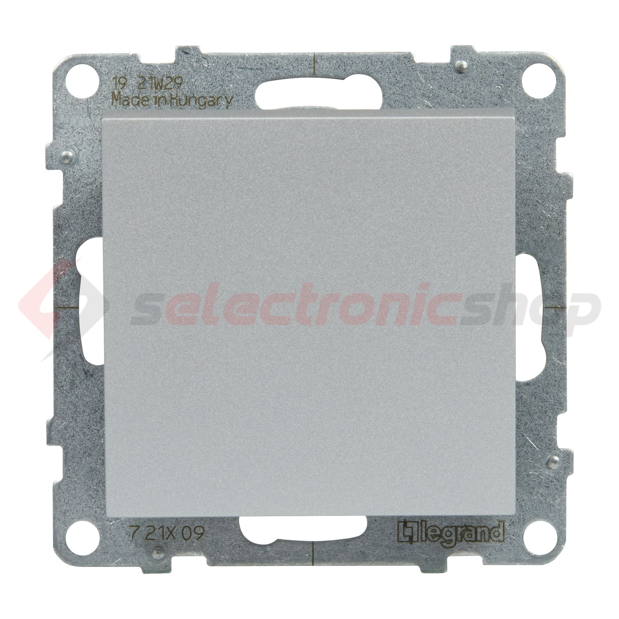 Suno N101 nyomó betét közp. fedéllel 1- nyomógomb 1z alumínium IP20 süllyesztett dmax. LEGRAND - 721309