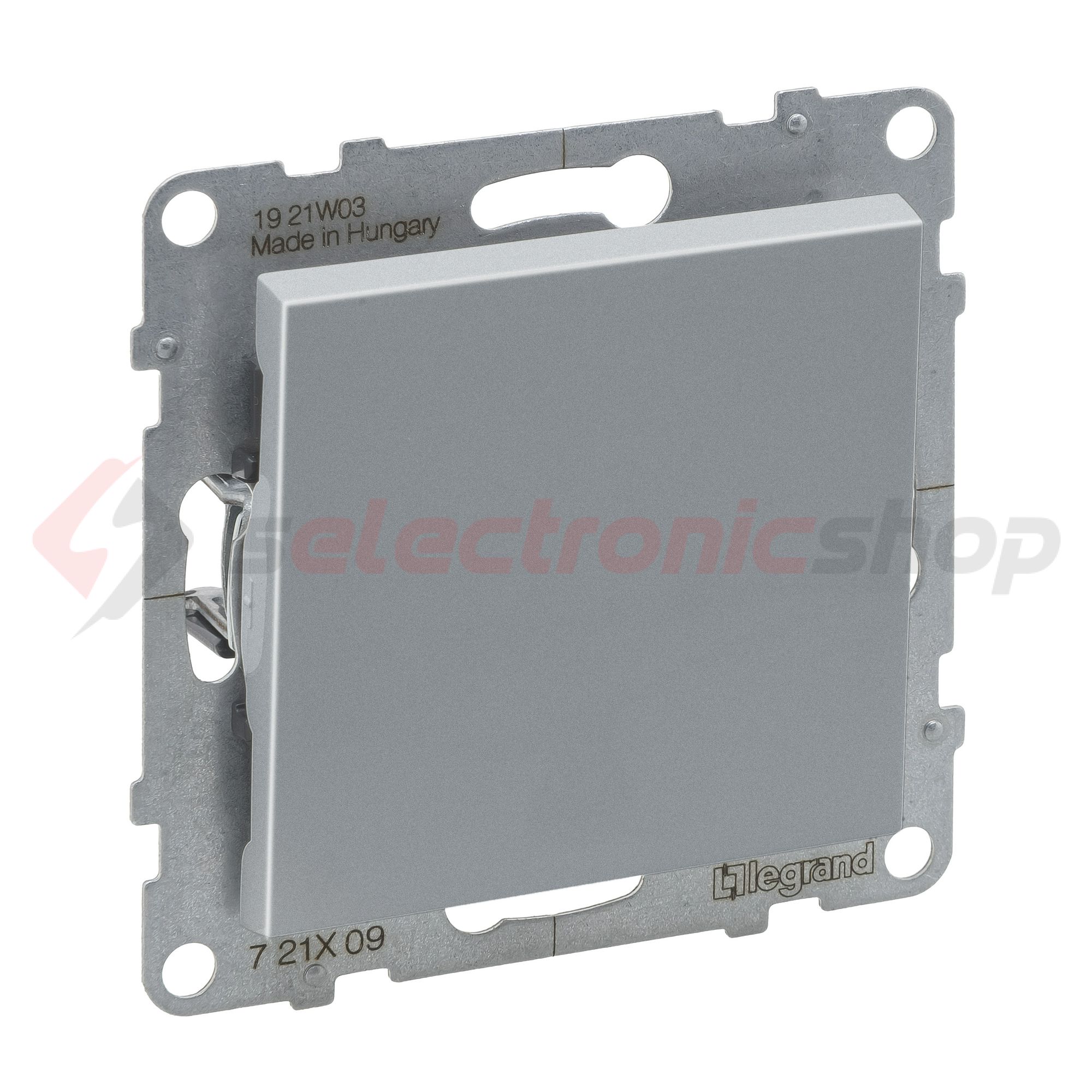 Suno N101 nyomó betét közp. fedéllel 1- nyomógomb 1z alumínium IP20 süllyesztett dmax. LEGRAND - 721309