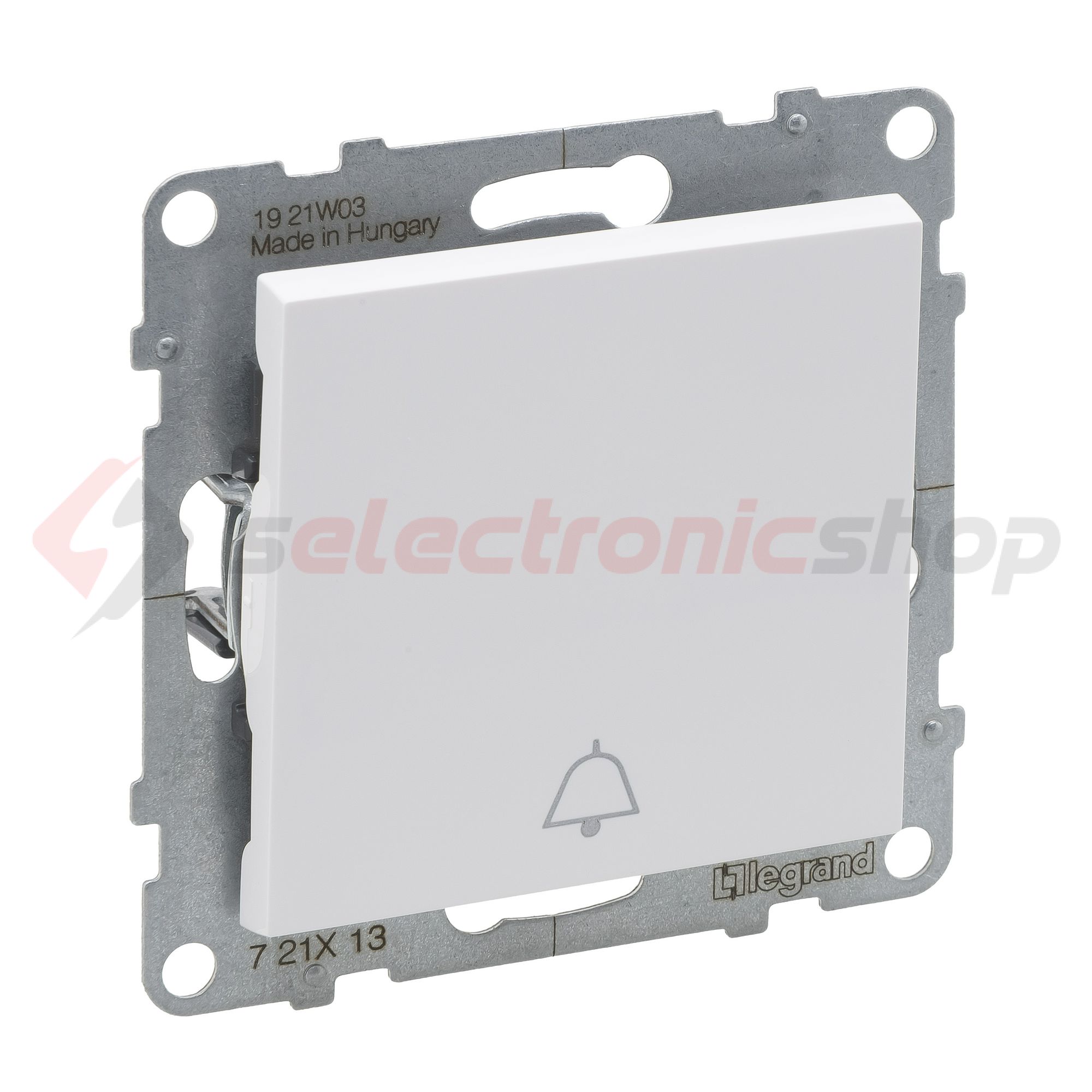 Suno N101 nyomó betét közp. fedéllel 1- nyomógomb 1z fehér csengő IP20 süllyesztett dmax. LEGRAND - 721113