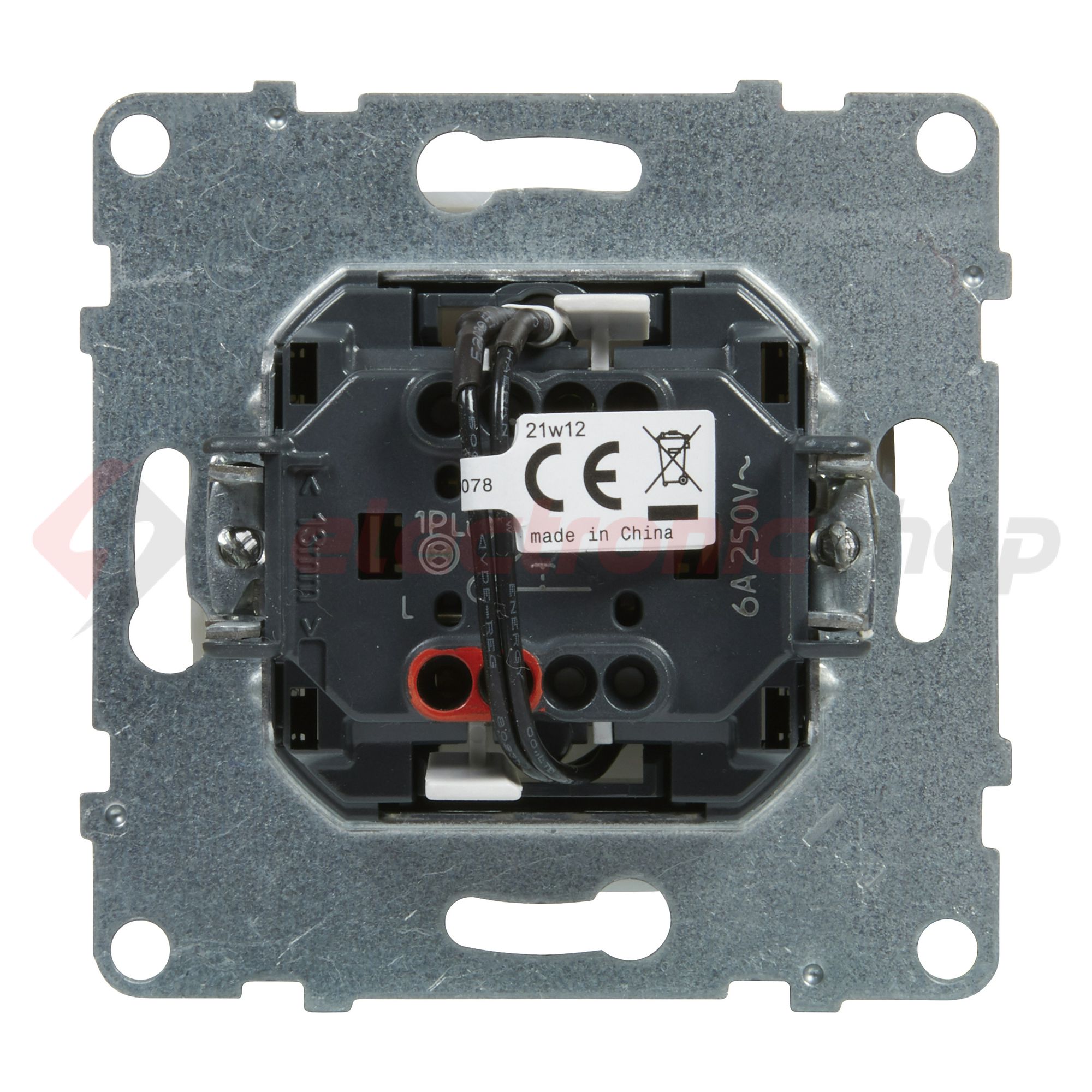 Suno N101 nyomó betét közp. fedéllel 1- nyomógomb 1z IP20 jelzőfény címketartó műanyag LEGRAND - 721110