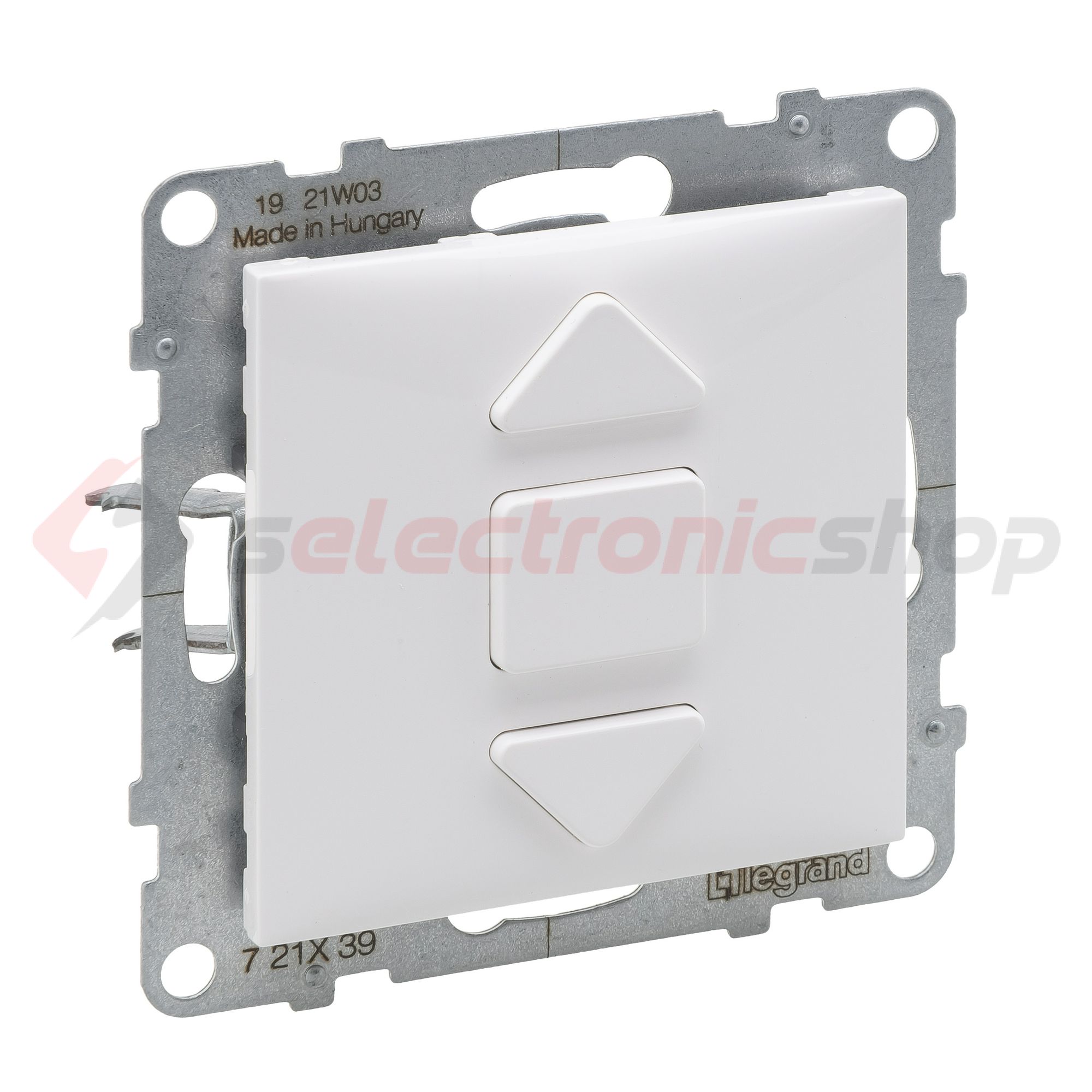 Suno redőnymozgató 1P betét közp. fedéllel R105 1P kapcsoló billentyűs fehér műanyag LEGRAND - 721139