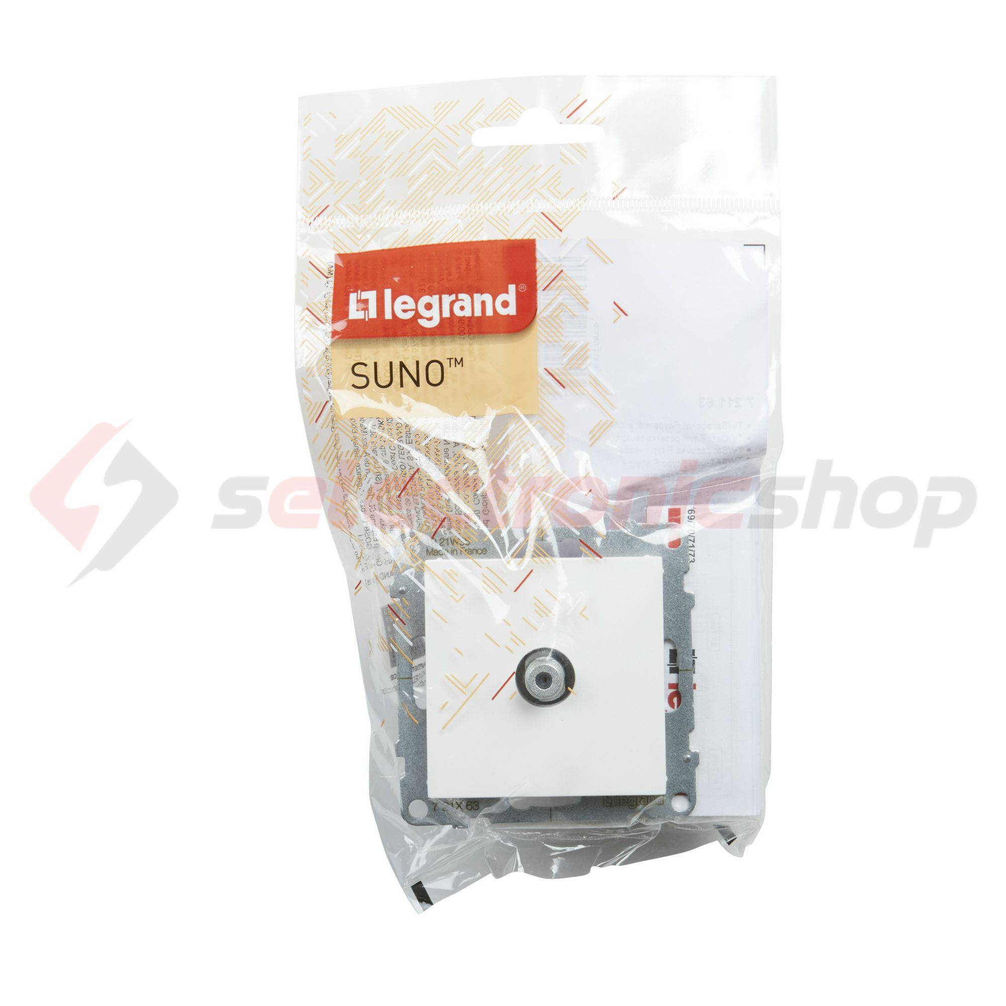 Suno TV (F) 1-kimenet végzáró süllyesztett 1.5dB/860MHz fehér 1.5dB/2150MHz LEGRAND - 721163