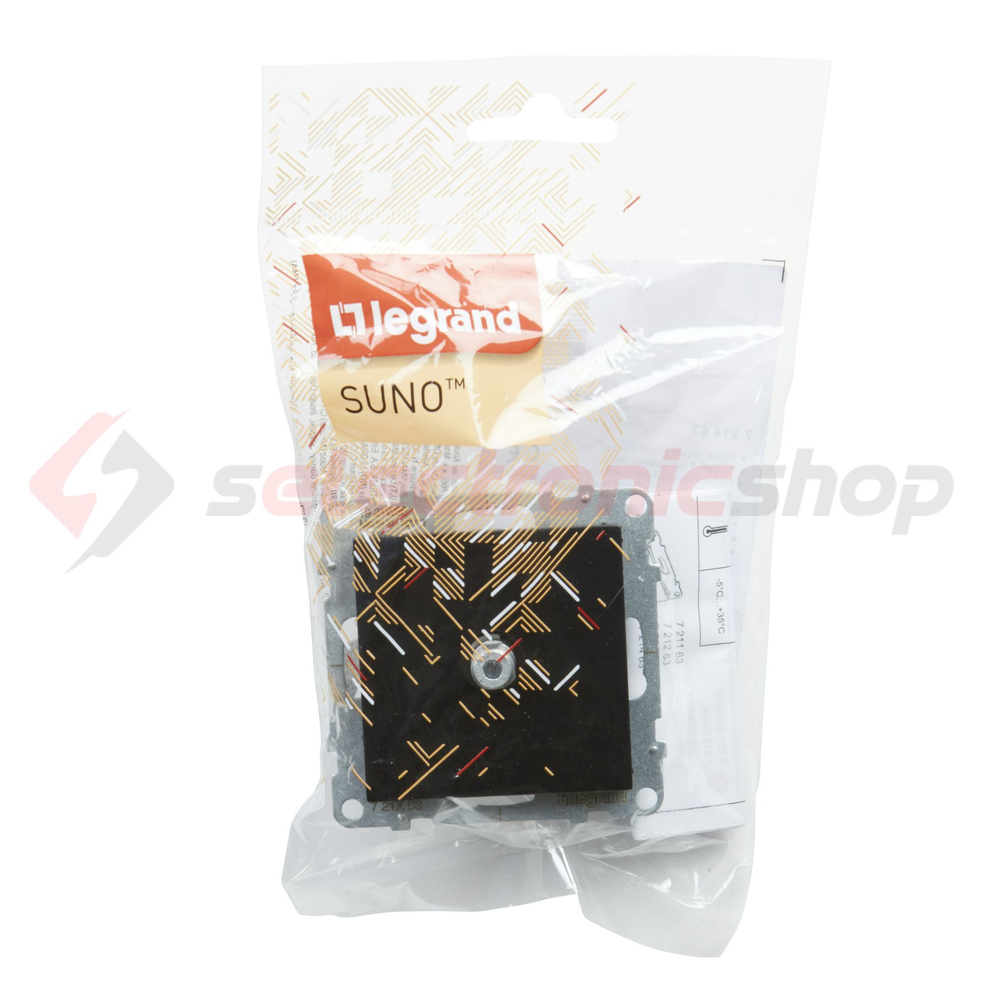 Suno TV (F) 1-kimenet végzáró süllyesztett 1.5dB/860MHz fekete 1.5dB/2150MHz LEGRAND - 721463