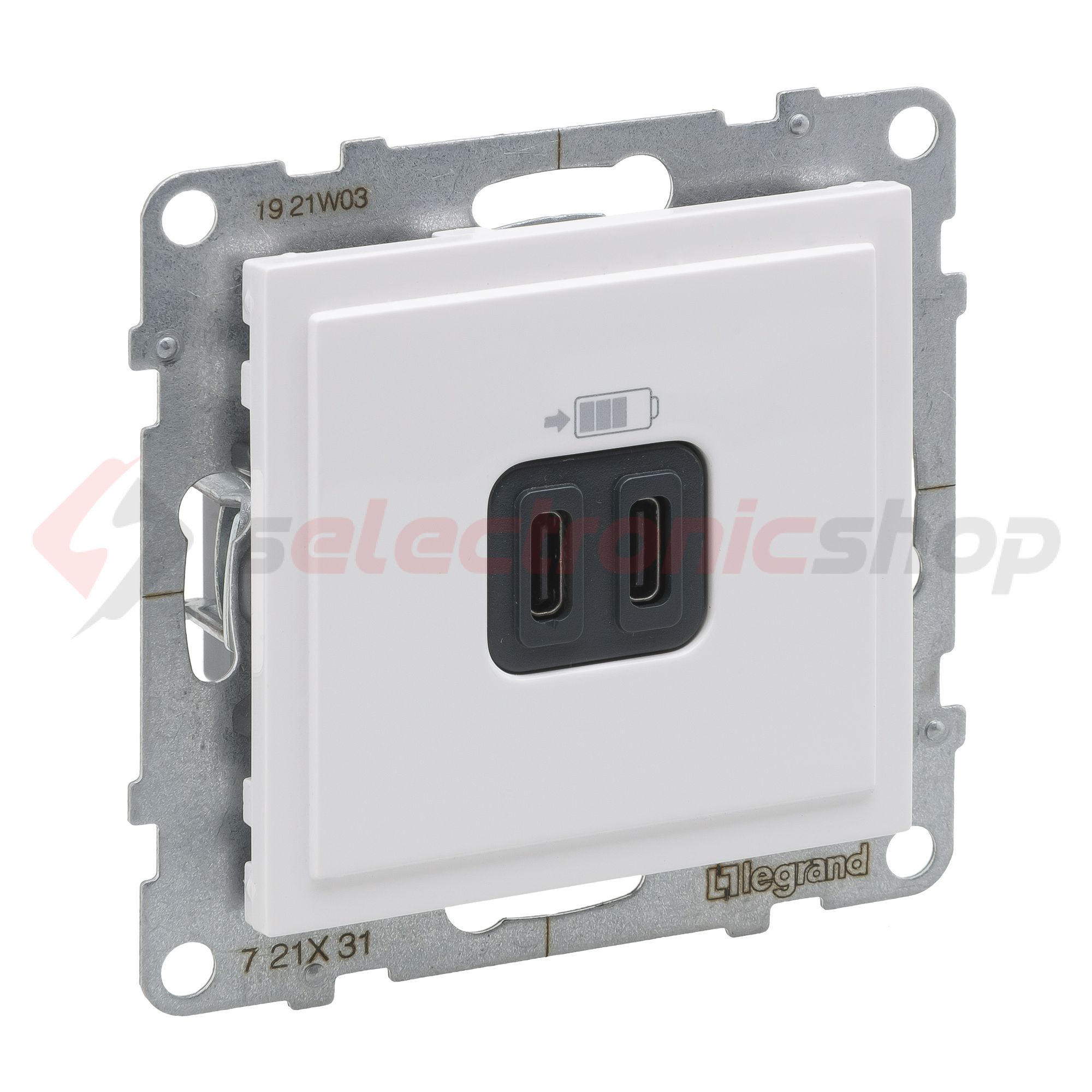 Suno USB töltőaljzat C+C 3000mA/ 5V süllyesztett fehér IP20 LEGRAND - 721131