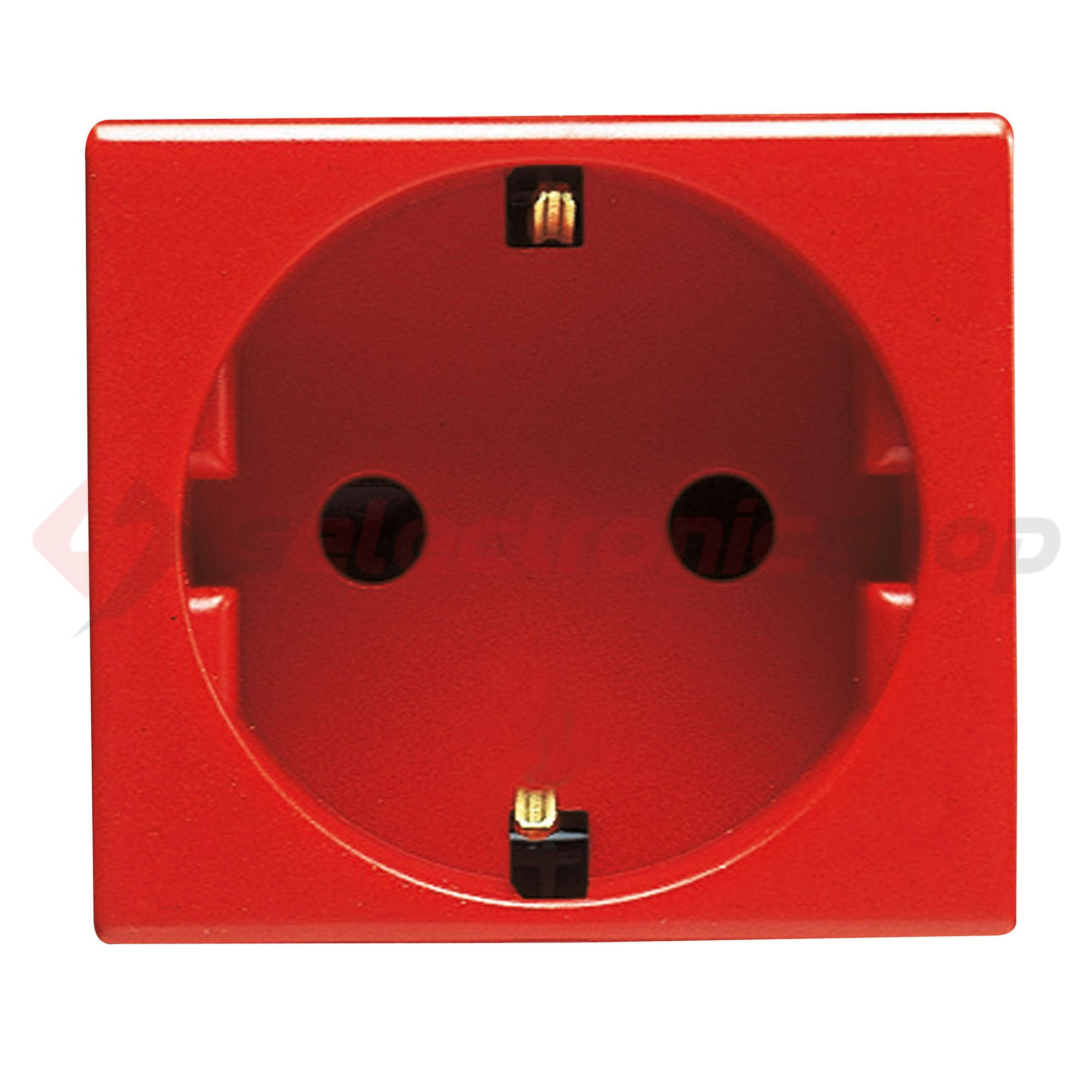 System 162 dugalj földelt gyerekzárral piros IP41 modultartó csavaros GEWISS - GW20297