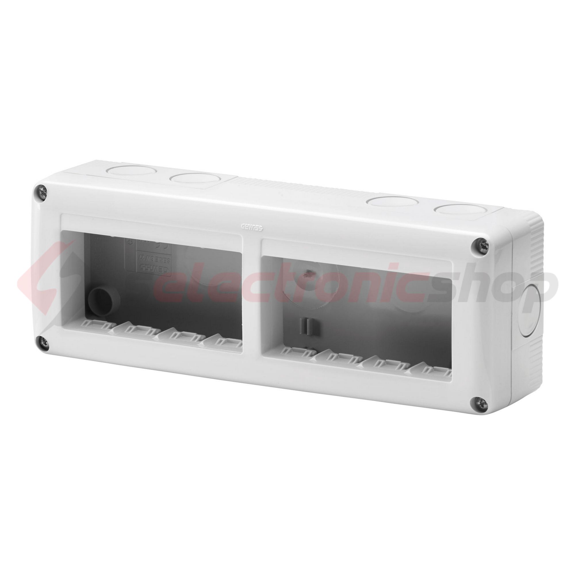 System szerelvénydoboz 2X4M 2-egység vízszintes szürke műanyag IP40 27Combi GEWISS - GW27006