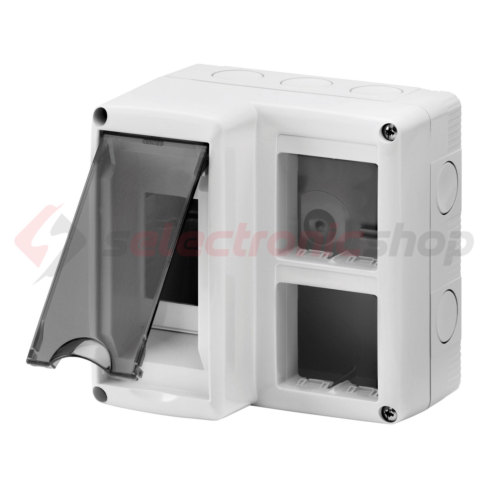 System szerelvénykombinációs doboz 4(2x2)SYSTEM-modul+2DIN- modul 1-egység szürke 27Combi GEWISS - GW27071