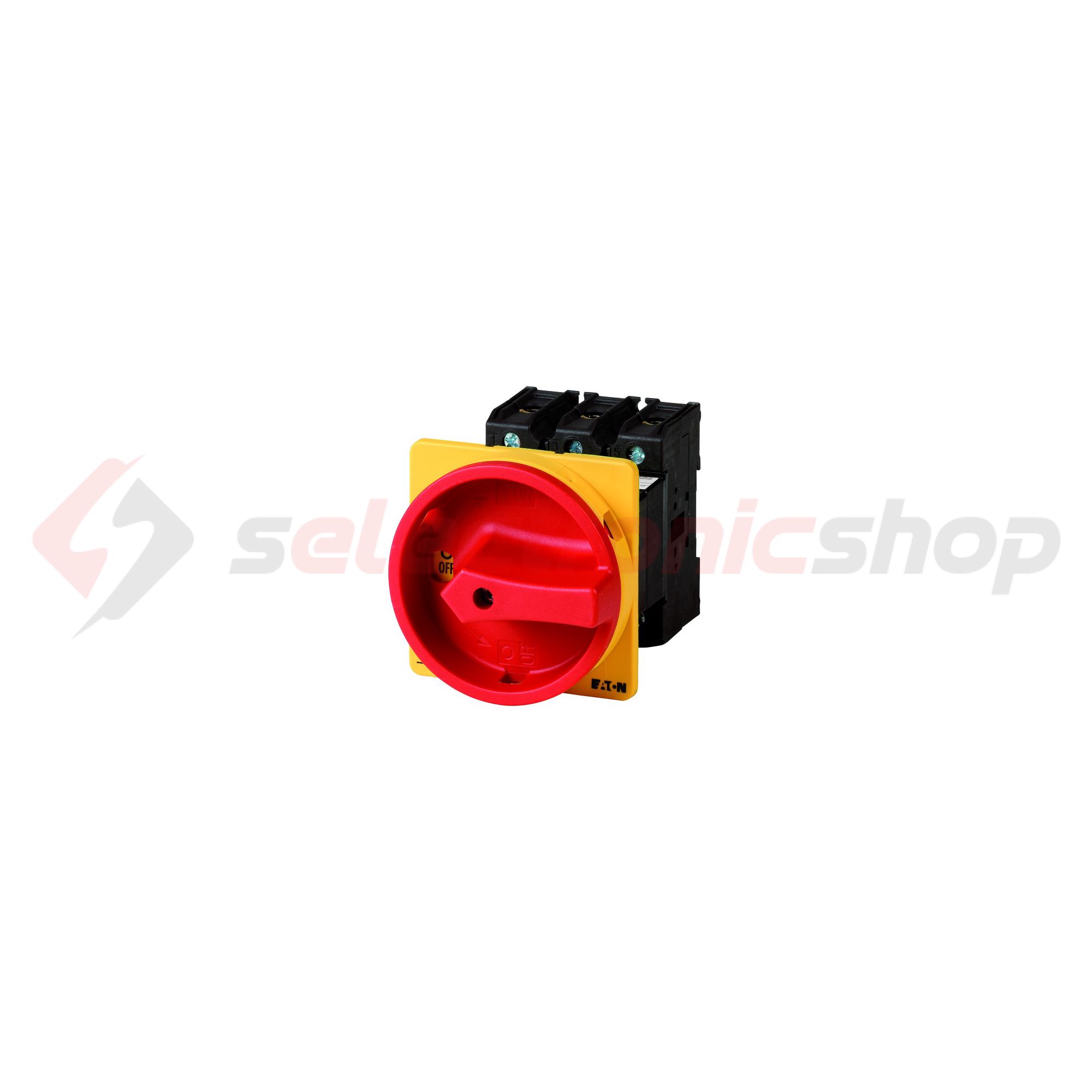 Szakaszoló fő- és vészkapcsoló 63A 3P 30kW/400VAC-3 ráépíthető fix piros P3-63/V/SVB EATON - 048218