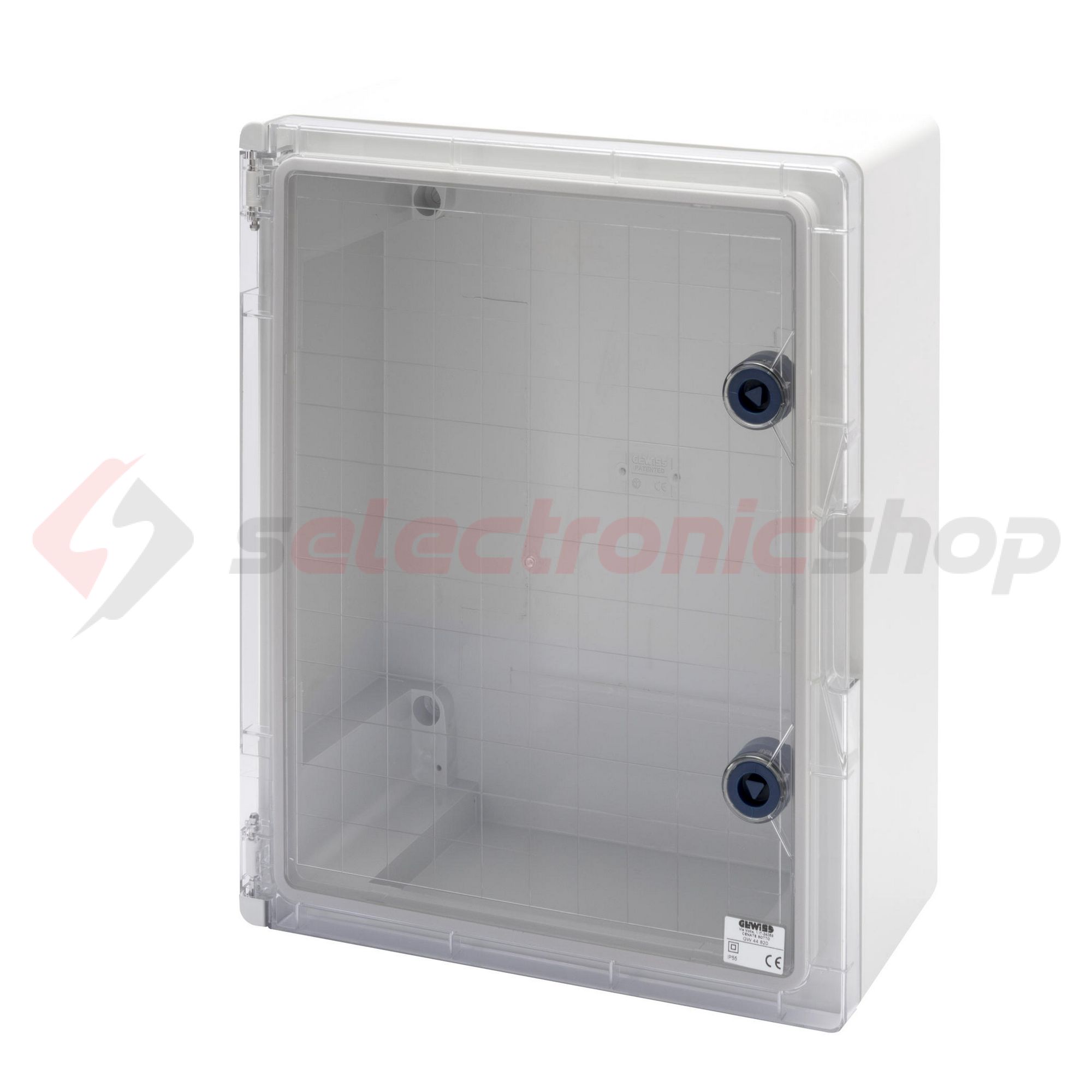 Szekrény fali szerelőlemez nélkül műanyag 396mm x 316mm x 160mm IP55 szürke 44CEP GEWISS - GW44820