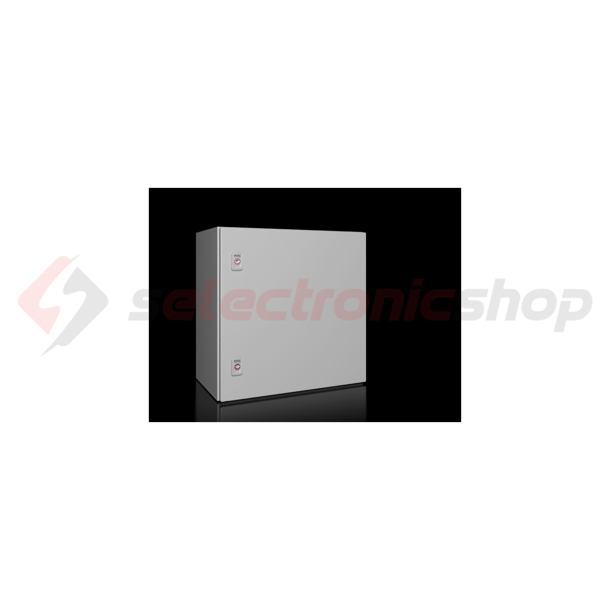 Szekrény fali teli ajtós acél szerelőlappal 500mm x 500mm x 300mm IP66 AX 1350.000 Rittal - 1350000