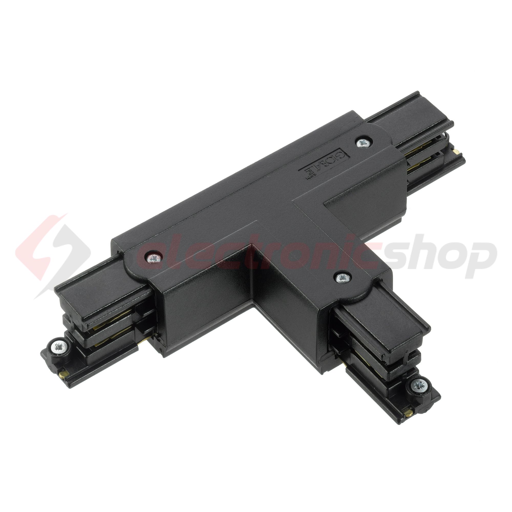 T-elágazó elem 3F világítási sínhez 16A bal 230-400V 3F falonkívüli fekete XTS 39-2 LIVAL - 19170392