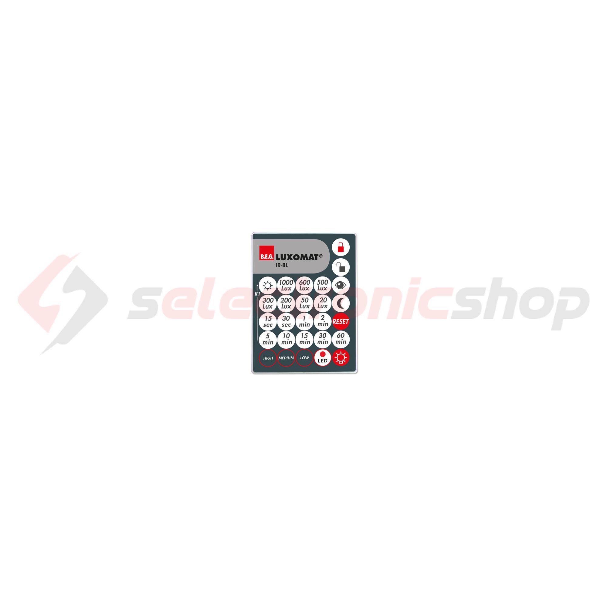 Távirányító BL2(4)(-K) érzékelőhöz infravörös (IR) fekete IR-BL B.E.G. - 93055