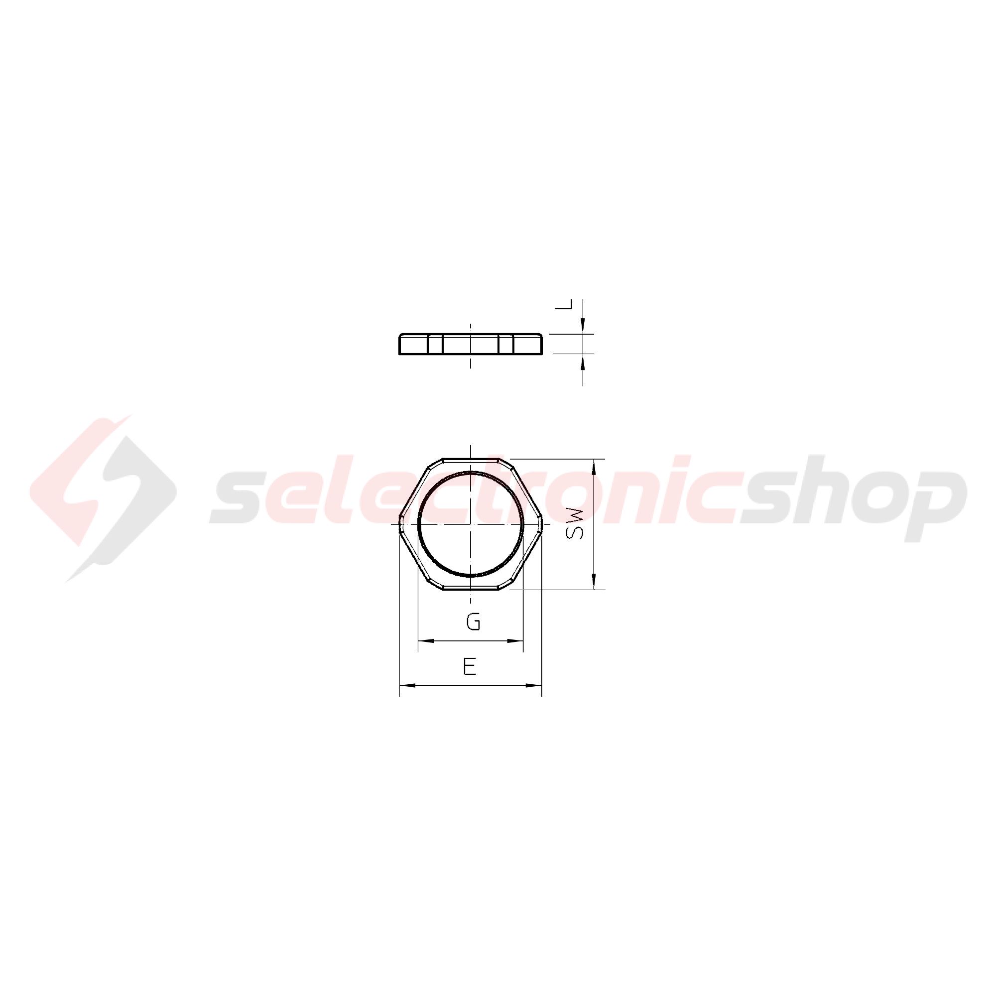 Tömszelence ellenanya PG 21 műanyag világosszürke 116 PG21 OBO-BETTERMANN - 2043211