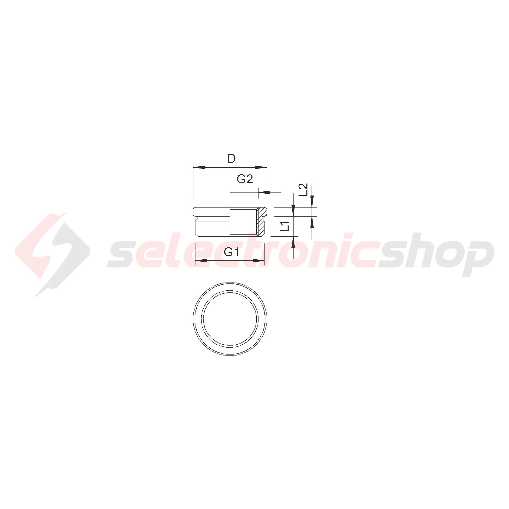 Tömszelence szűkítő PG 16/ PG 13.5 sárgaréz nikkelezett 167 R MS PG16-13 OBO-BETTERMANN - 2089203
