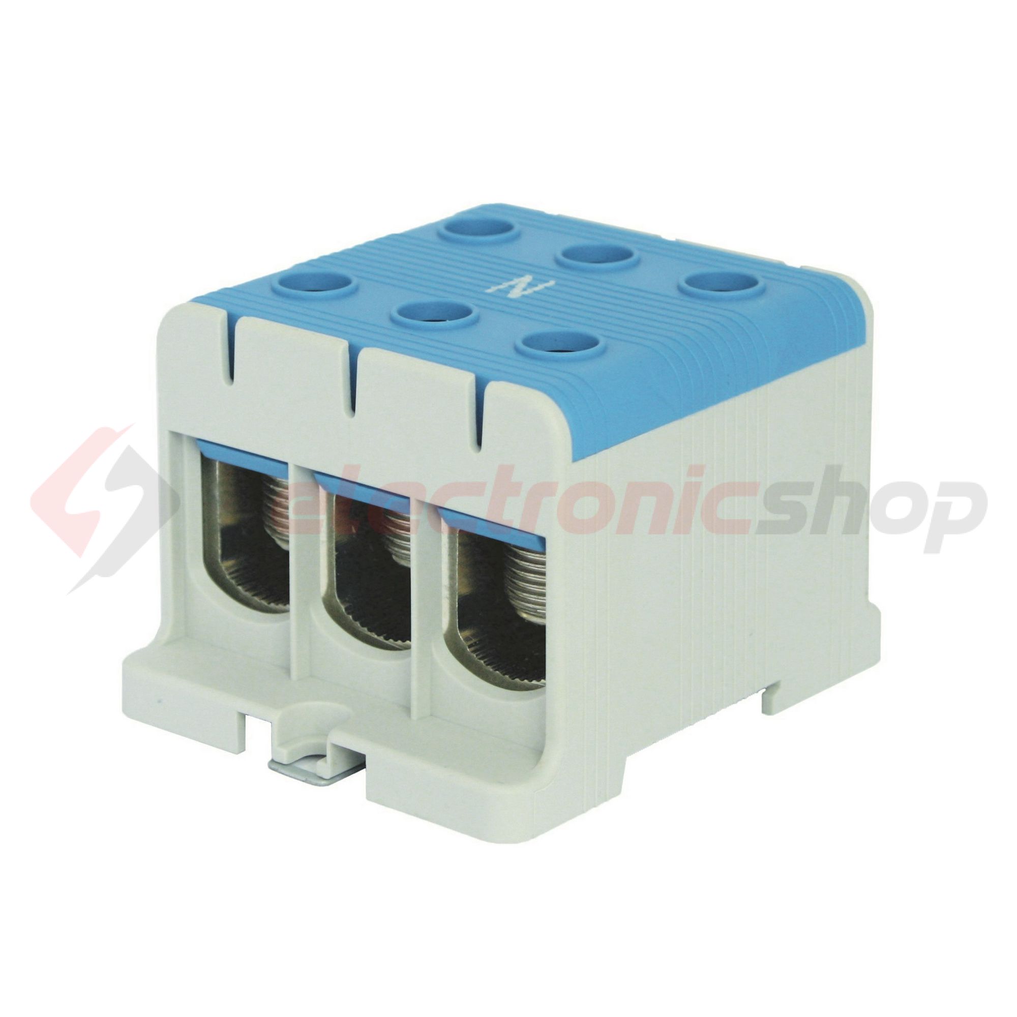 Univerzális sorkapocs N kék 2,5-50mm2Cu 6-50mm2Alu 1P csavaros 6csatl./>25 mm2 UK 50/3 N Pollmann - 2090305