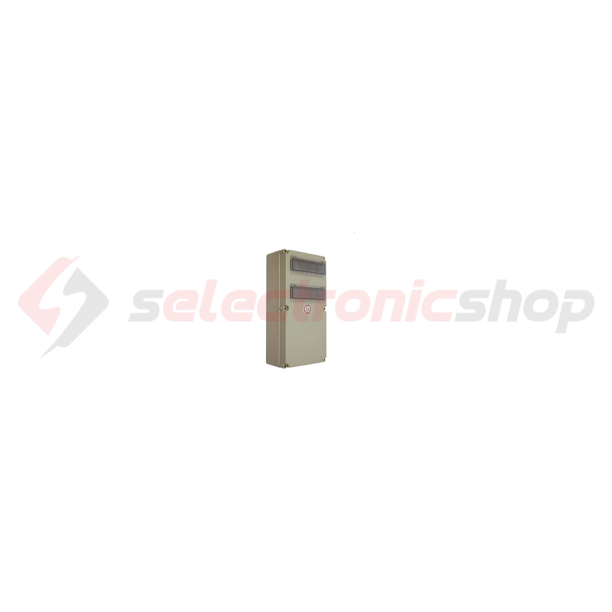 Üres szekrény 2x12modul kalapsínnel műanyag 600mmx 300mmx 170mm PVT 3060 ÁK 2x12 Csatári Plast - CSP36106000