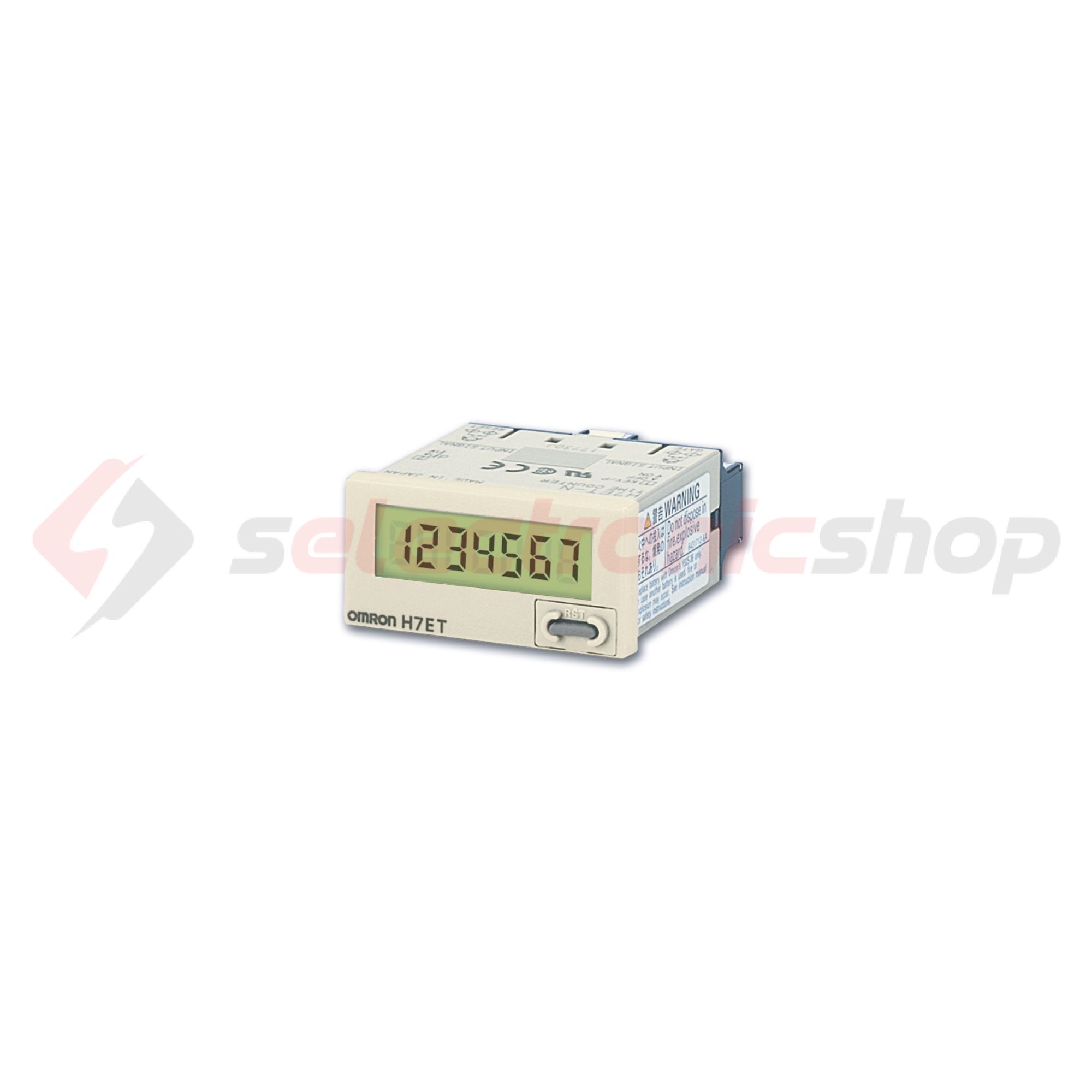 Üzemóraszámláló előlapba kontaktusbemenet digitális kvarc 7digit 999999.9h IP66 H7ET-N OMI OMRON - 672656