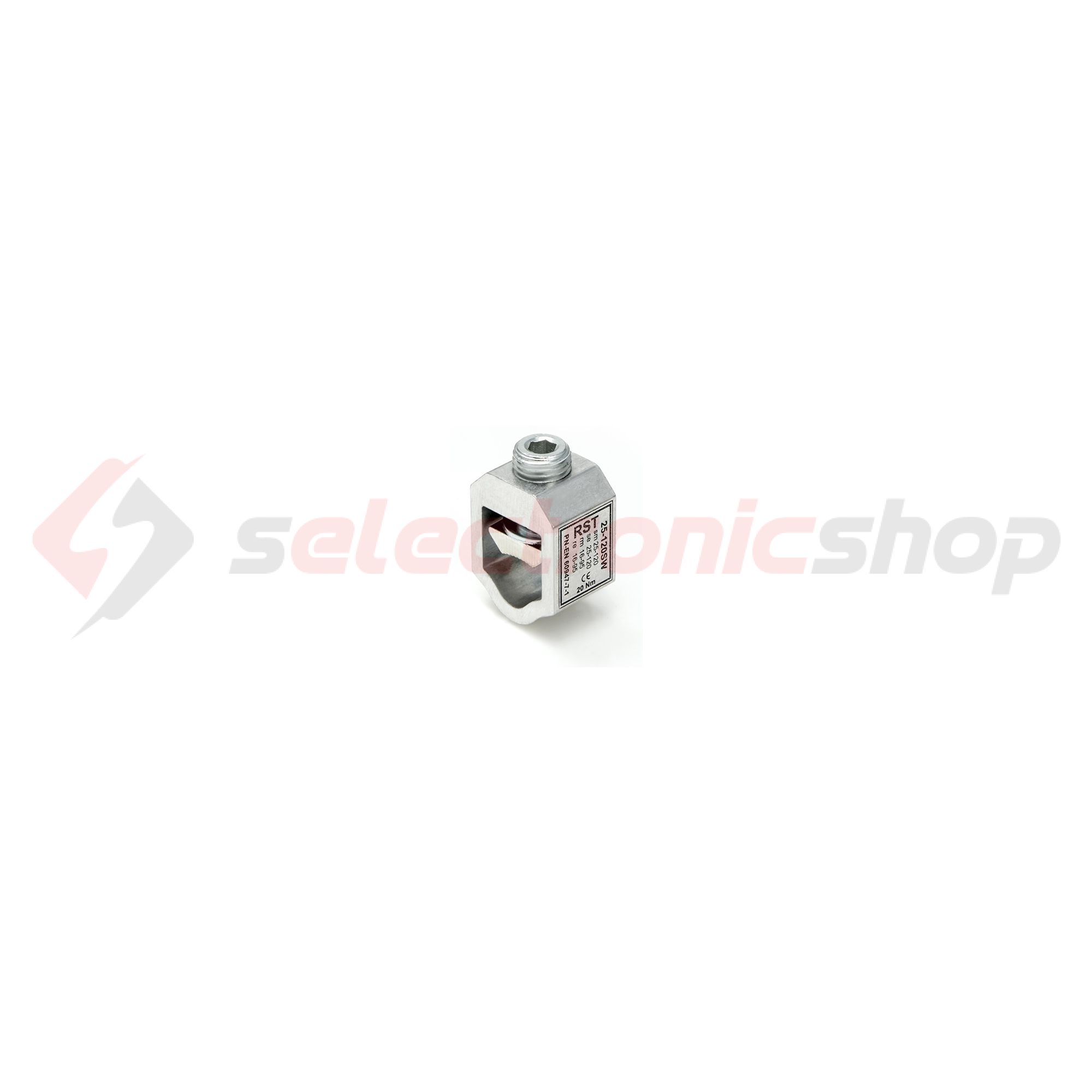 V-kengyel csatlakozó alu/ónozott bronz (AlMgSi) 16-120mm2 28x18,5x38mm  Apator - 25-120SW