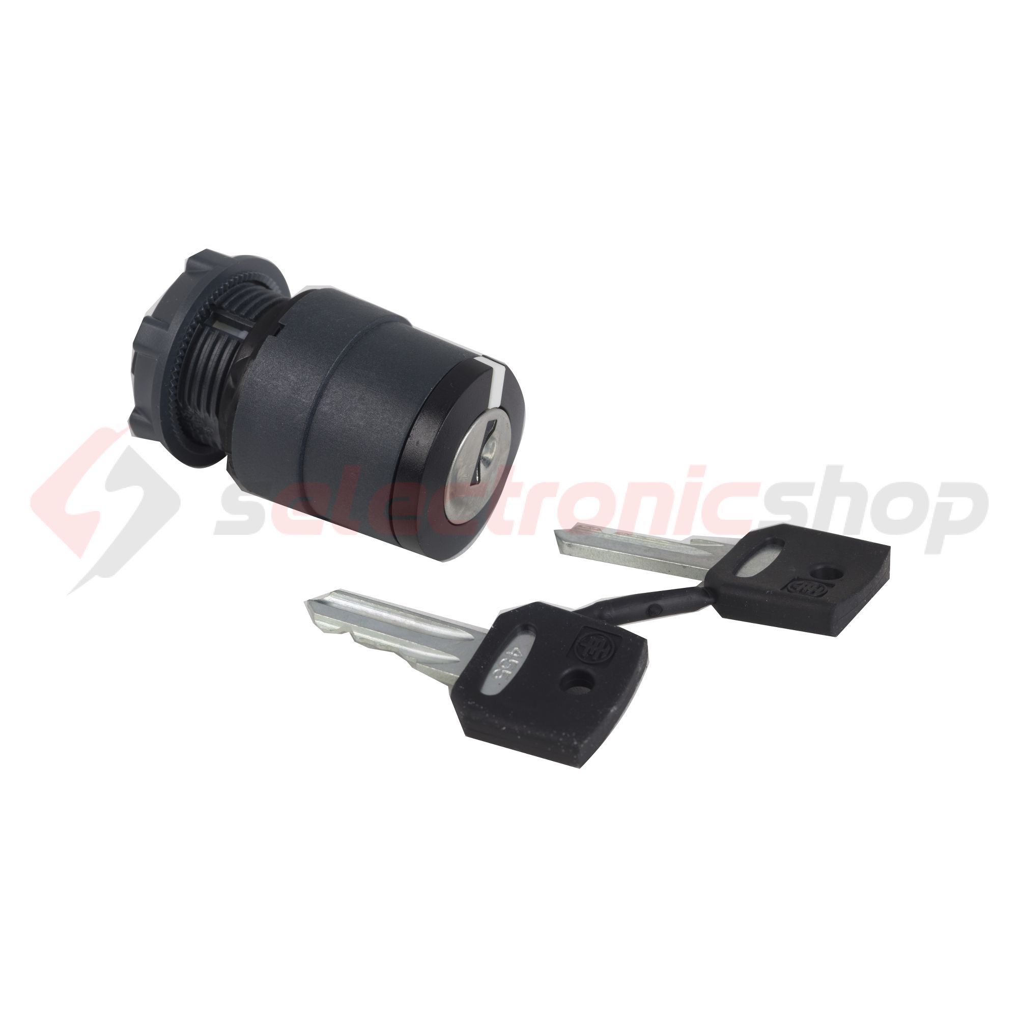 Választókapcsoló fej műanyag d22 Ronis455 kulcsos 2-állású reteszelt kerek Harmony XB5 Schneider - ZB5AG2