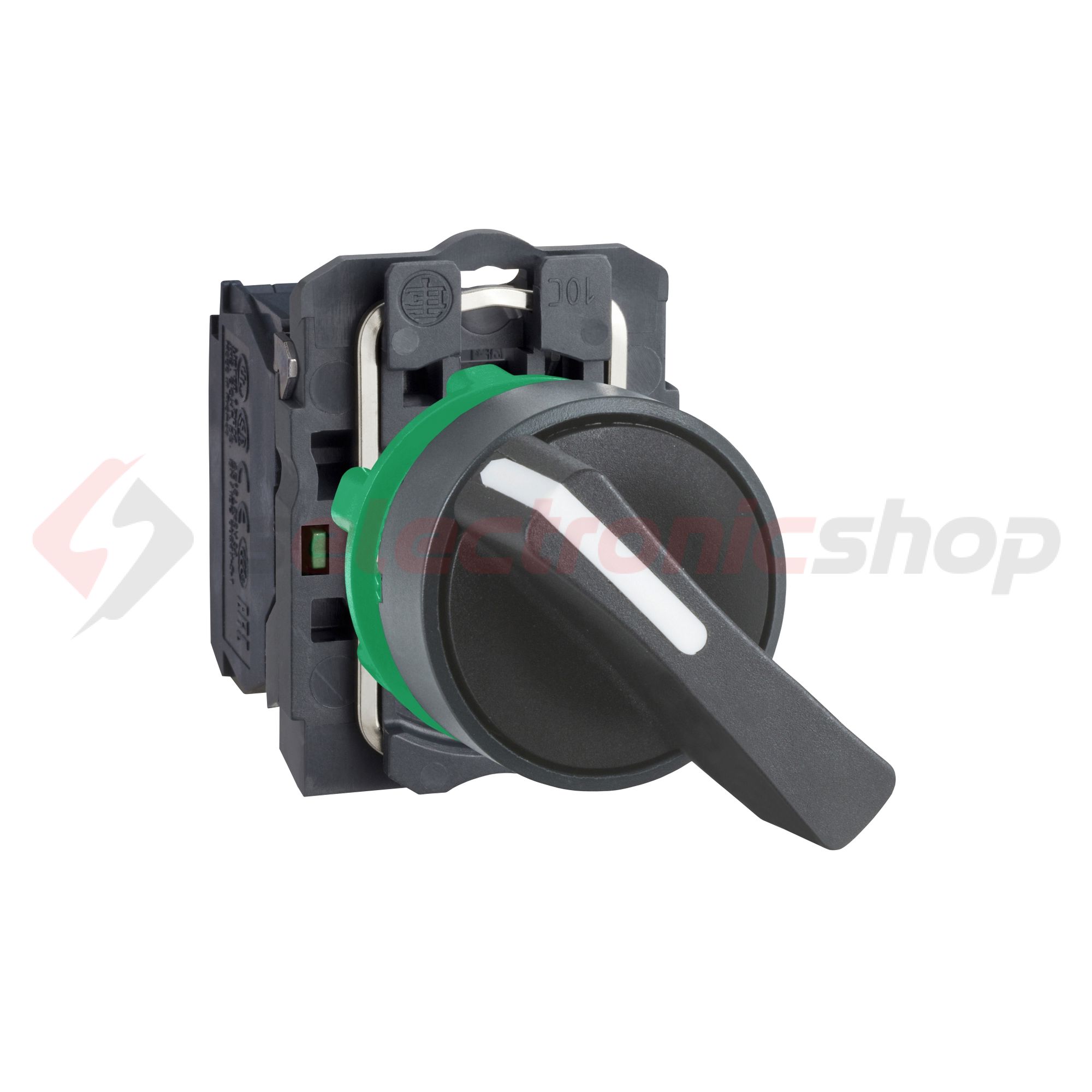 Választókapcsoló komplett műa. d22 2-állású 1-z hosszú forgatókaros fekete Harmony XB5 Schneider - XB5AJ21