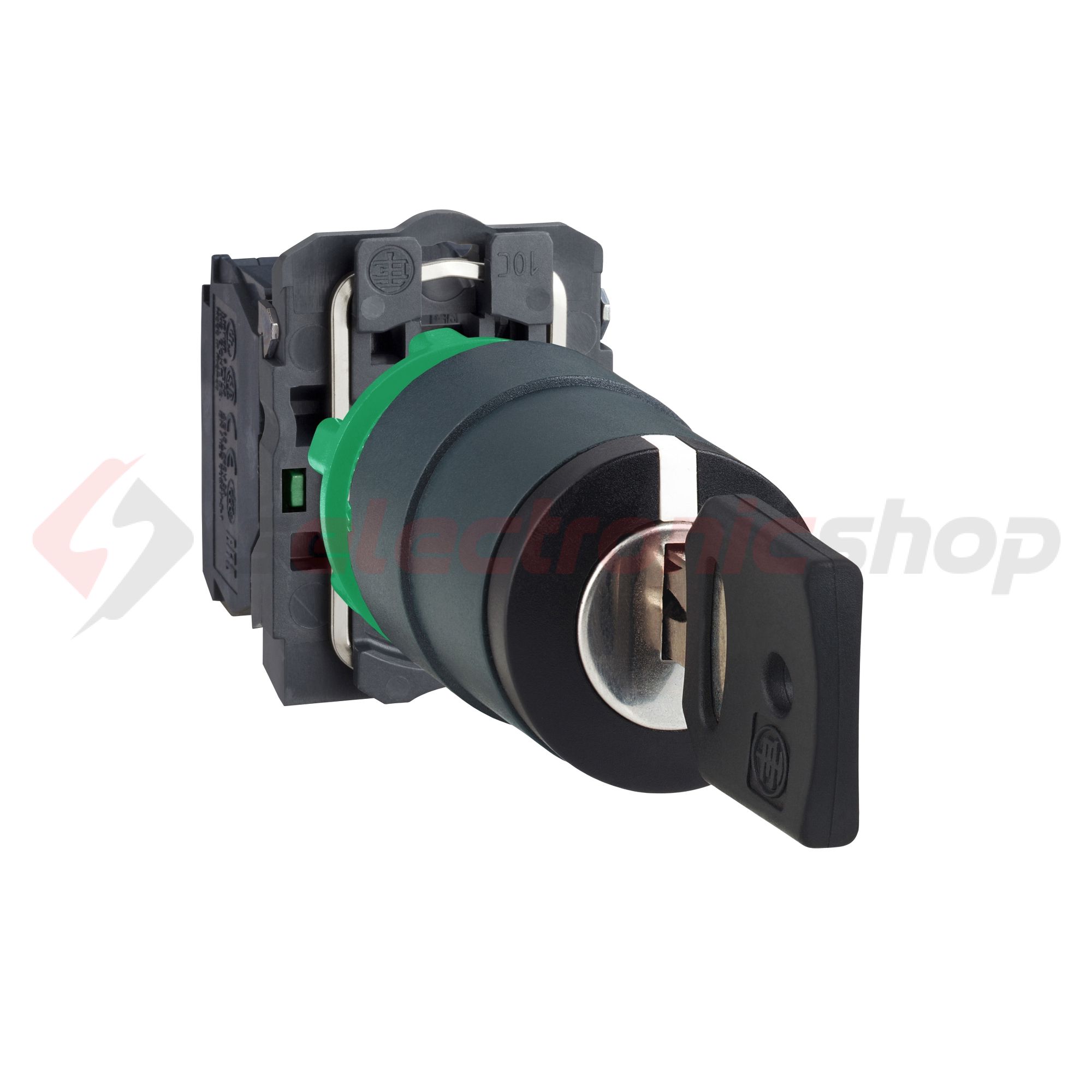 Választókapcsoló komplett műa. d22 3-állású 2-z kulcsos fekete reteszelt Harmony XB5 Schneider - XB5AG03