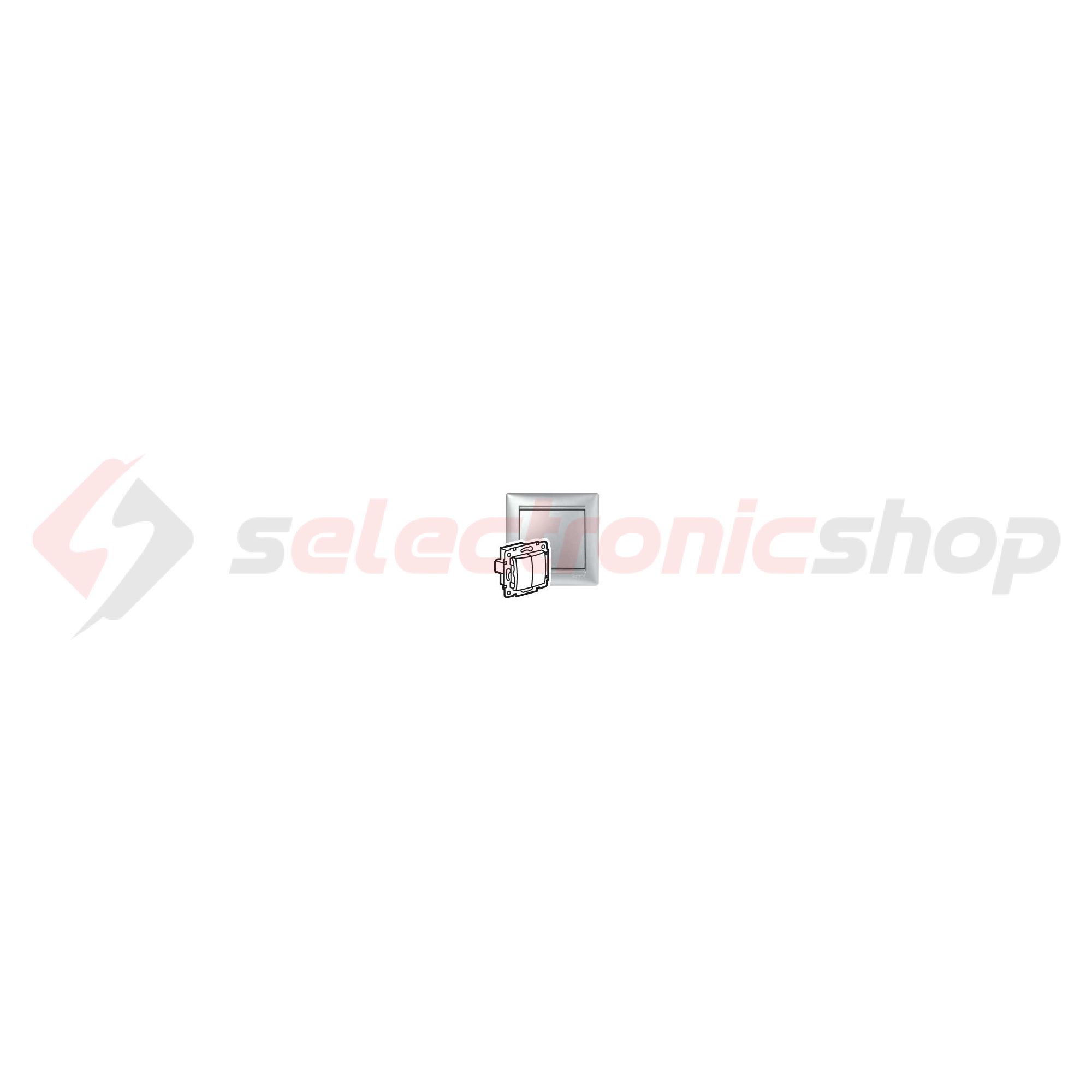 Valena 105 2x1P csillárkapcsoló betét közp. fedéllel alumínium süllyesztett IP31 2- LEGRAND - 770105