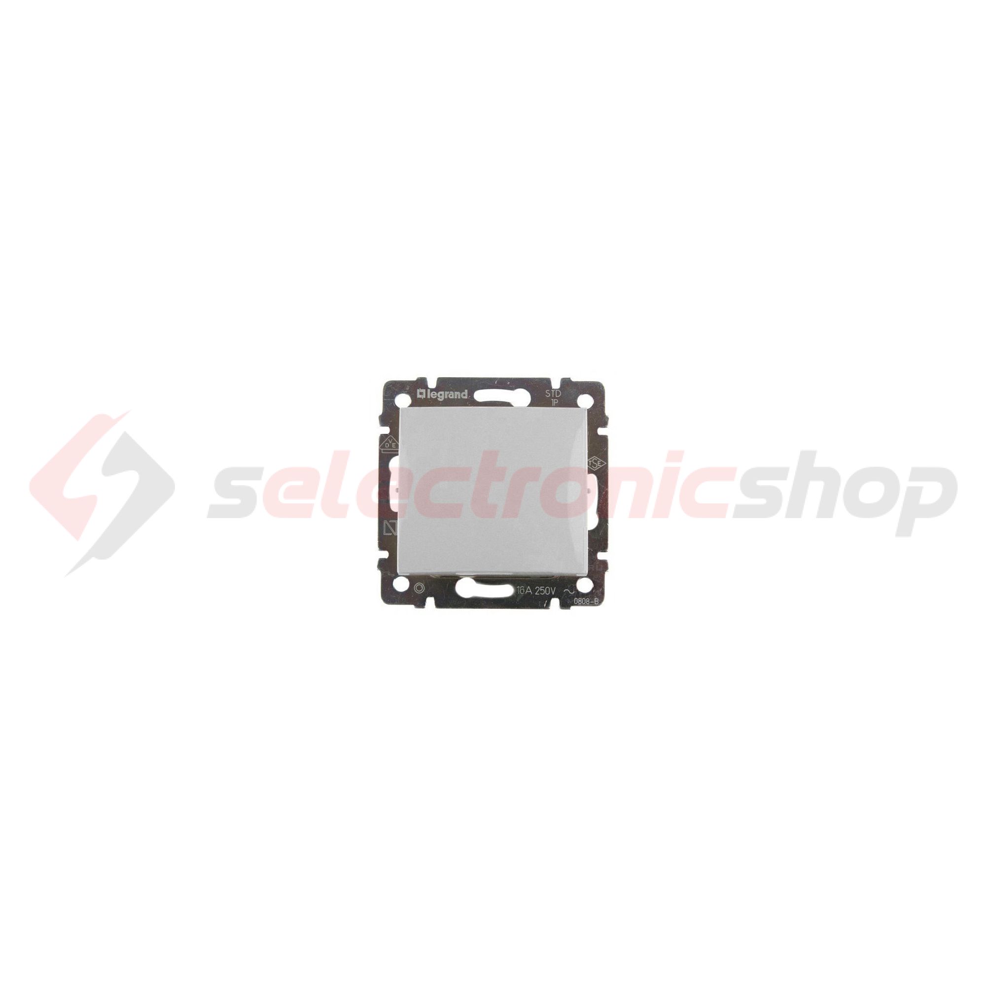 Valena 106 váltókapcsoló betét közp. fedéllel alumínium süllyesztett IP31 1- LEGRAND - 770205