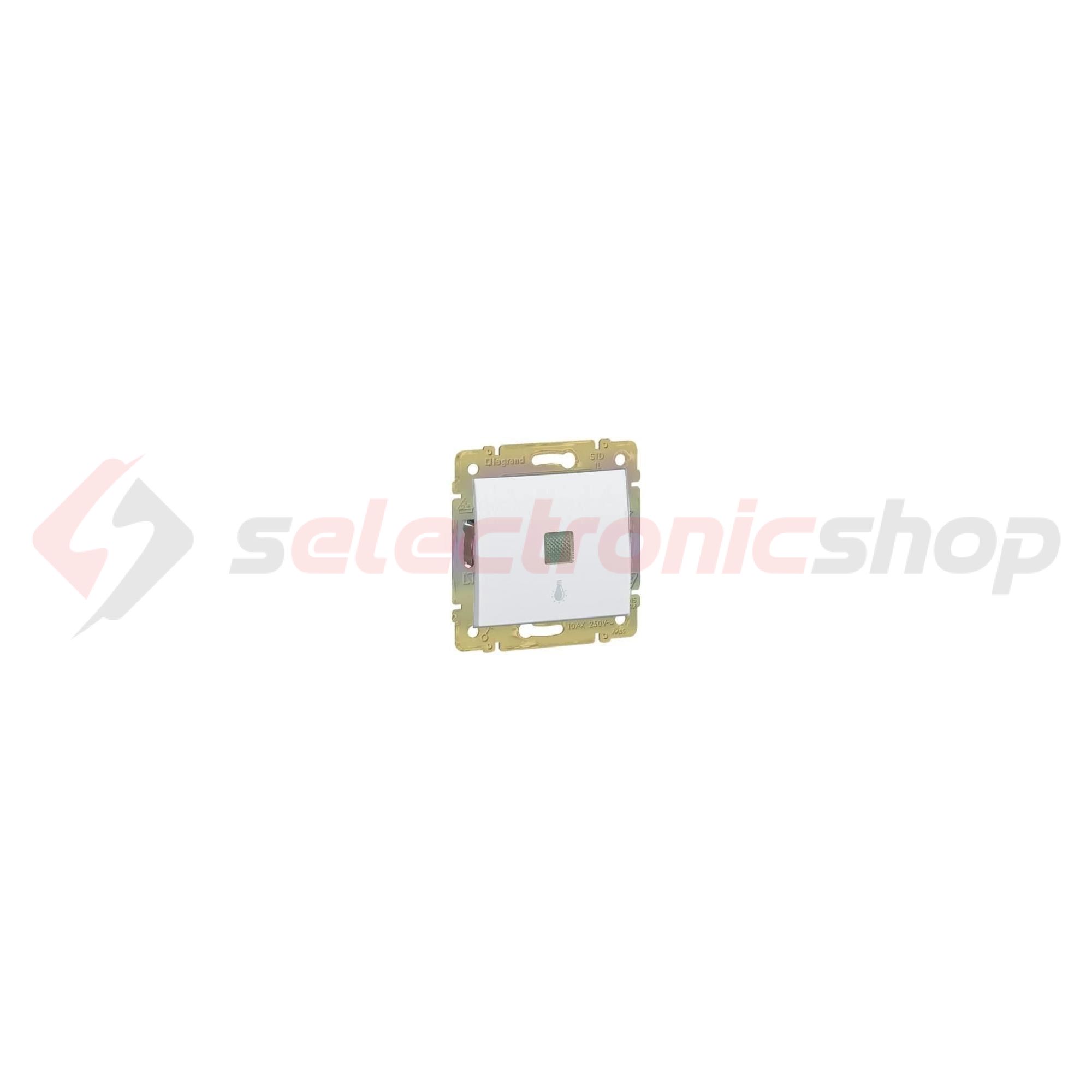 Valena N101 csengőnyomó betét közp. fedéllel 1- billentyűs 1z fehér csengő IP31 jelzőfény LEGRAND - 774415